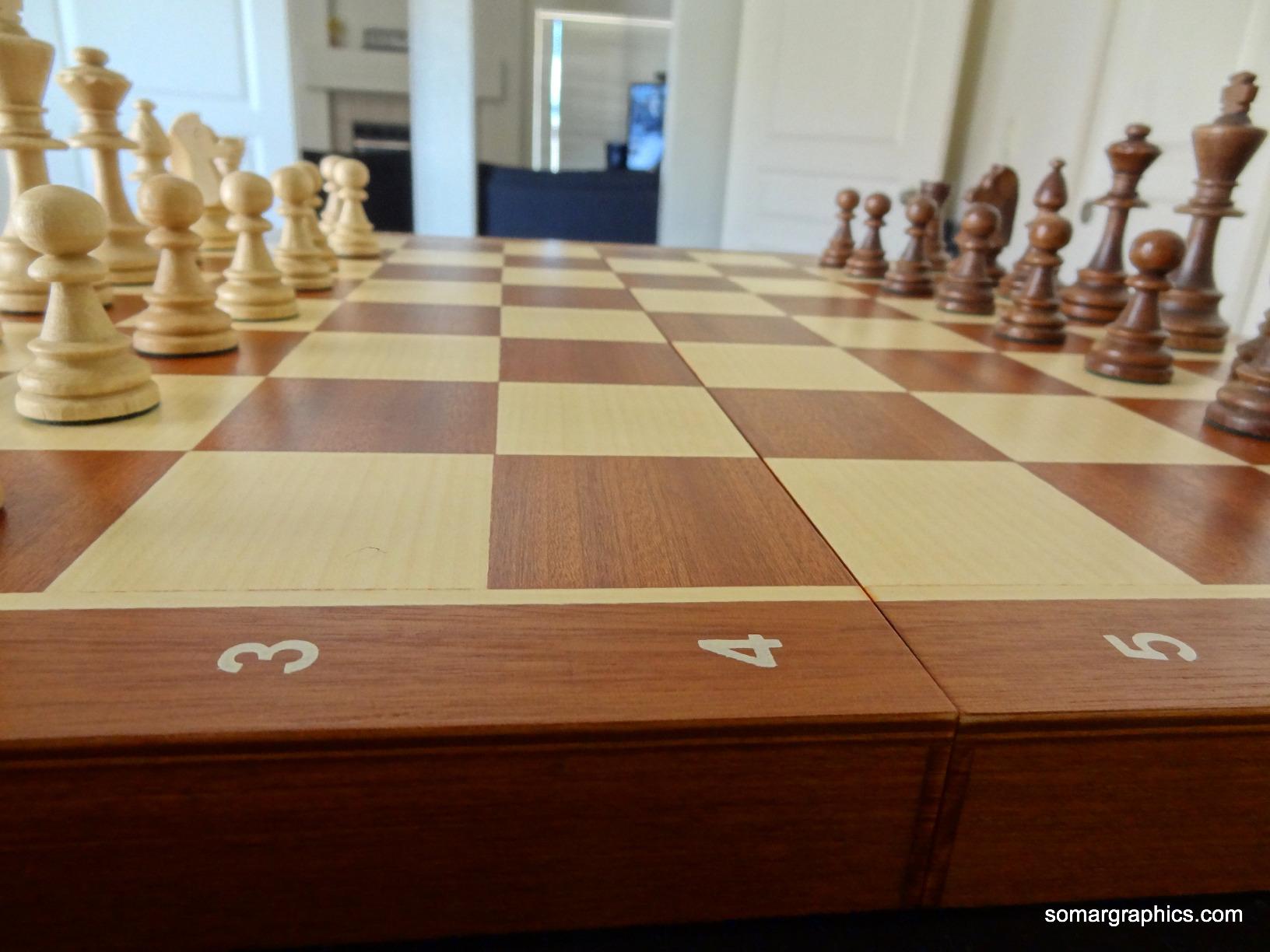 Wegiel Handmade European Professional Tournament Chess Set - Wooden 21 Inch Folding Board with Felt Base & Hand Carved Chess Pieces - Compartment Inside The Board to Store Each Piece customer photo 2