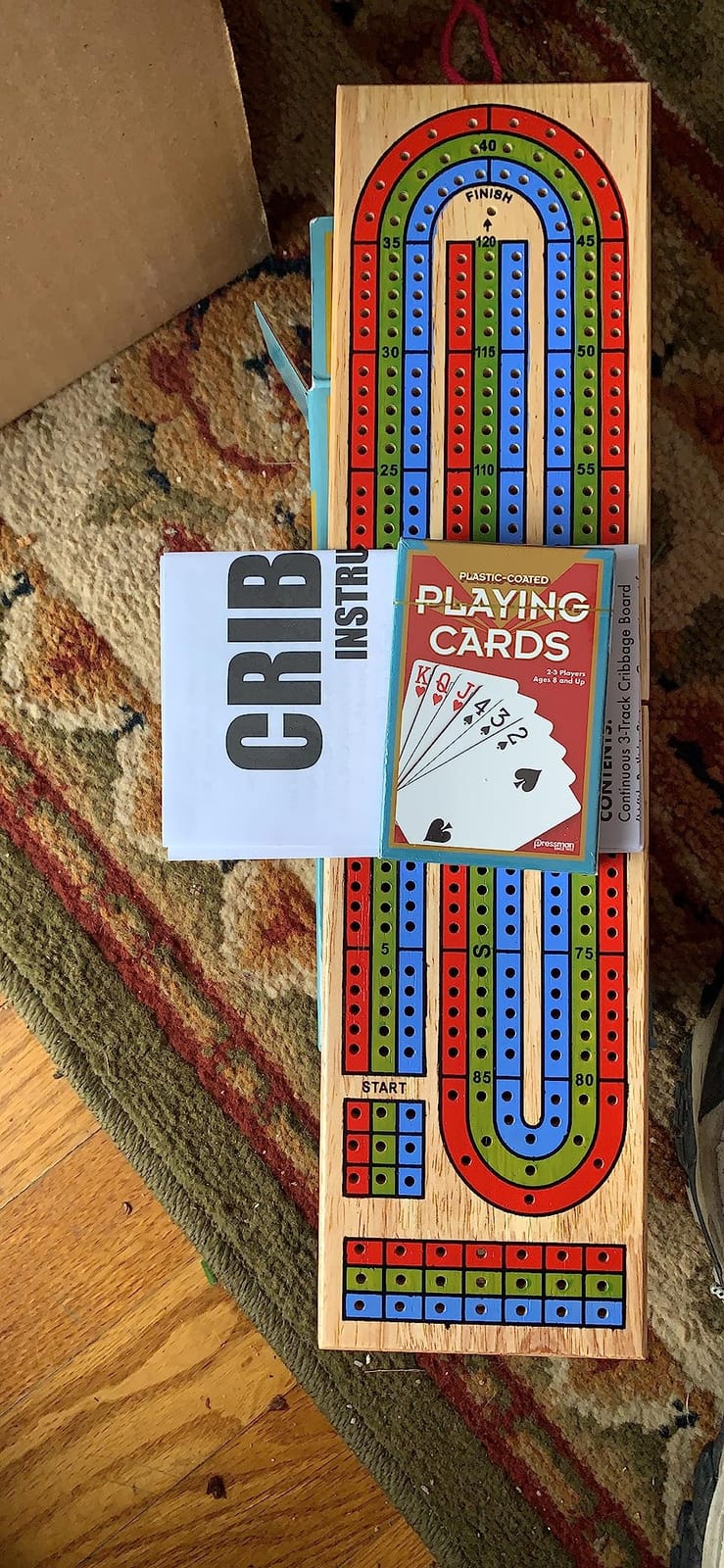 Family Classics Cribbage - Solid Wood Continuous 3 Track Board with Built-In Storage Compartment for Pegs customer photo 2