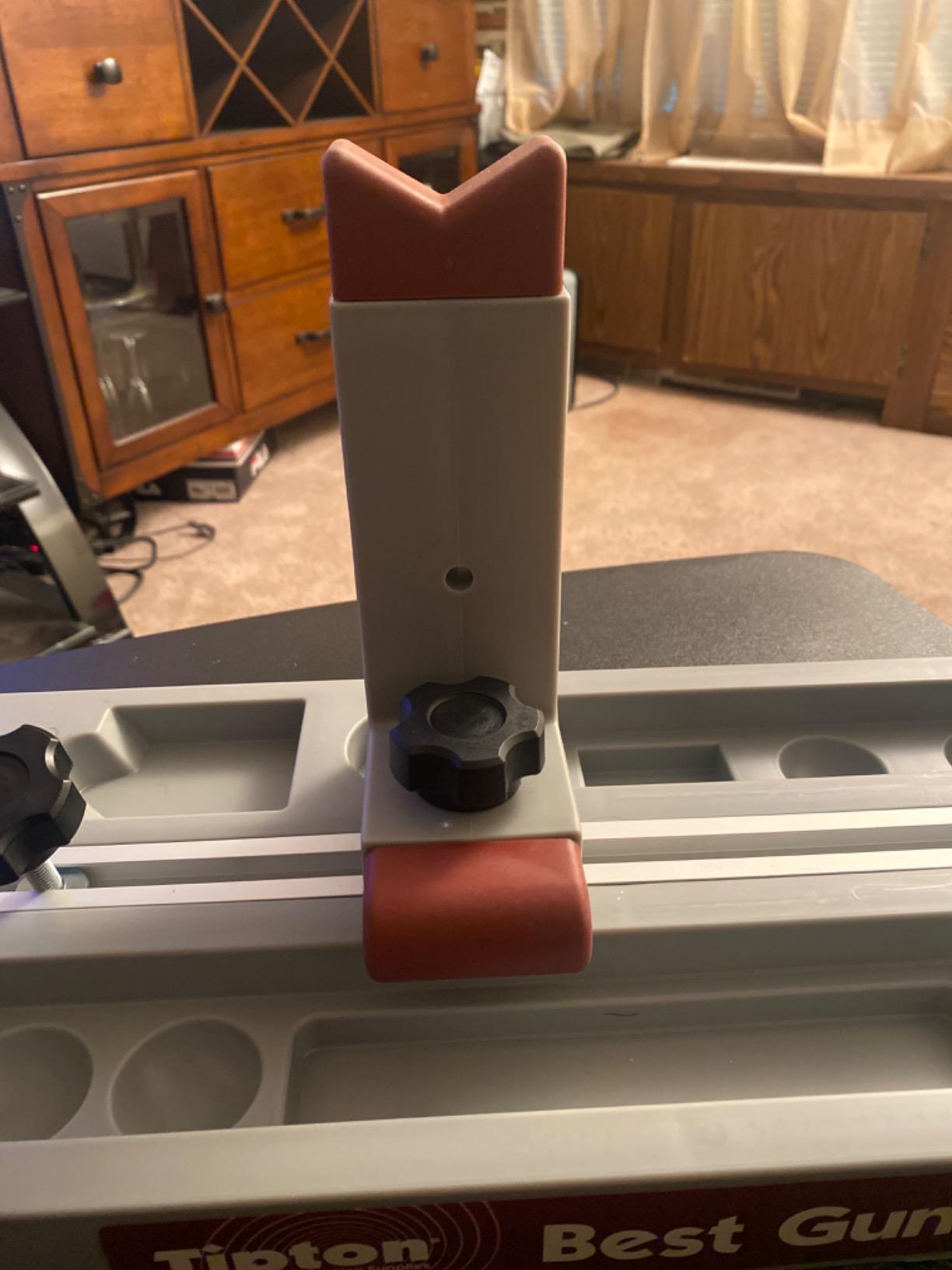 Tipton Best Gun Vise with Secure Adjustable Cradle, Storage Compartments for Cleaning, Gunsmithing and Firearm Maintenance, Red/Grey customer photo 1