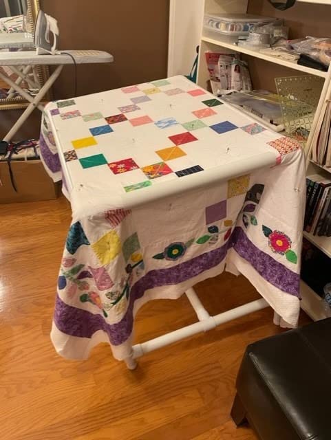 Dritz Quilter's Floor Frame, White customer photo 2