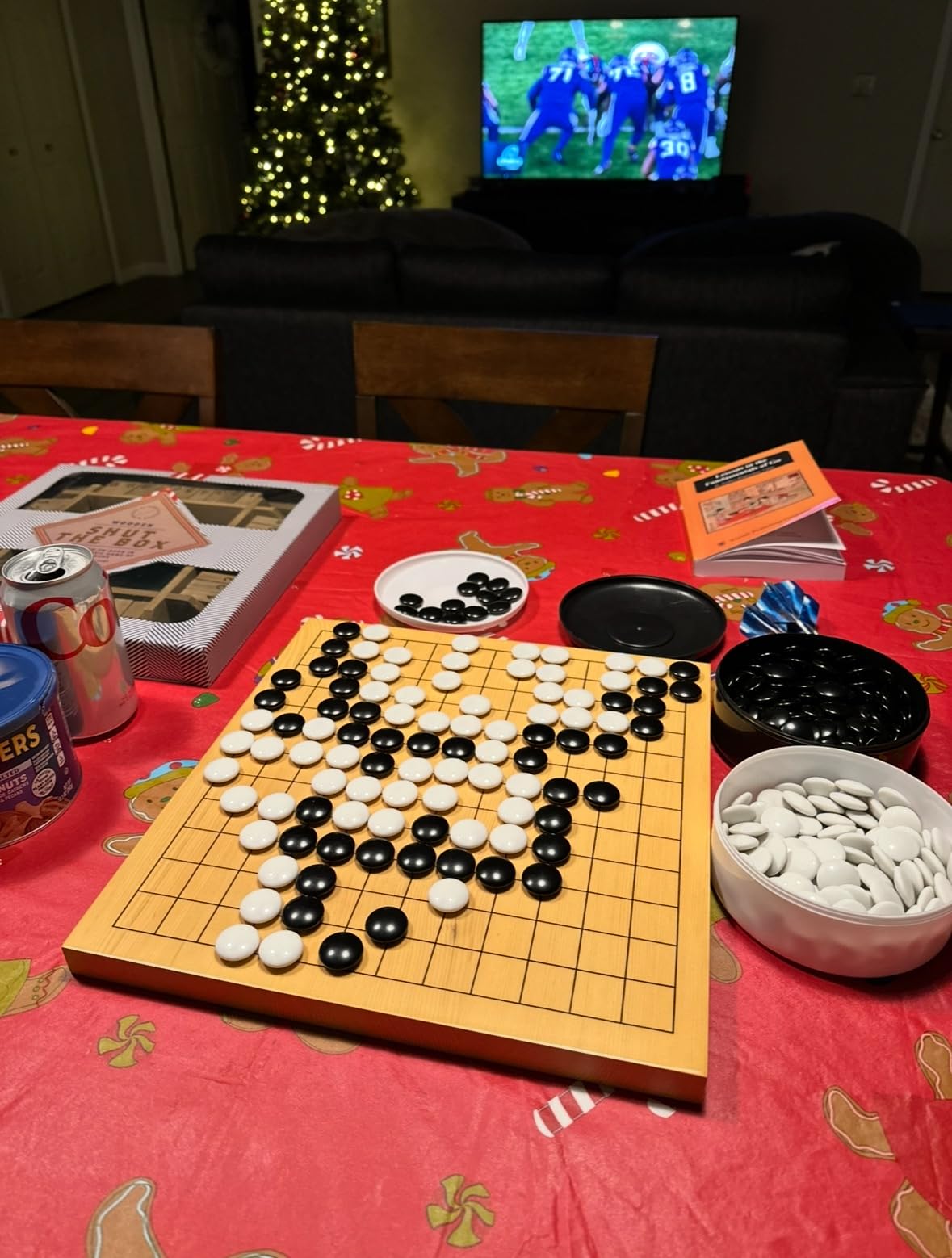 Yellow Mountain Imports Shin Kaya Beginner's Reversible 13x13 / 9x9 Go Game Set Board (0.8-inch) with Double Convex Melamine Stones - Classic Strategy Board Game (Baduk/Weiqi) customer photo 1