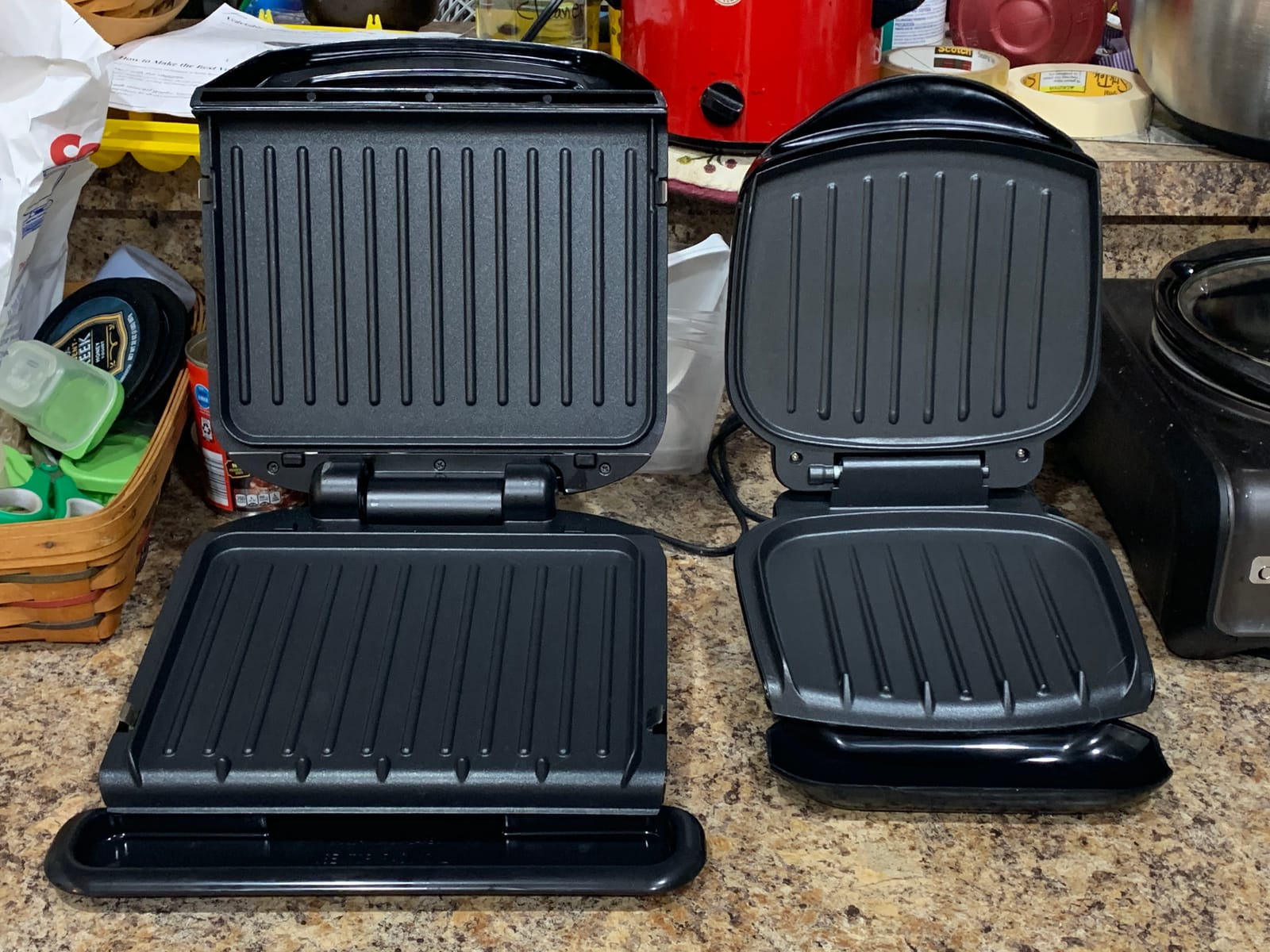 George Foreman GR10B 2-Serving Mini Grill & Panini Press, Compact 7.3” x 5.6” Cooking Surface,1–2 Servings, Dorms & Small Kitchens customer photo 2