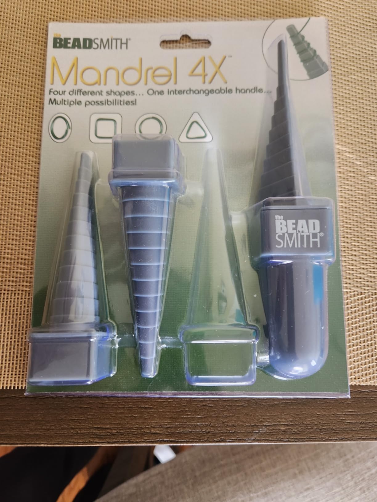 The Beadsmith Mandrel 4X, Wire Wrapping Set, 4 Different Shapes, Oval, Square, Round and Triangle, Plus Interchangeable Handle, Metal Jewelry Forming and Shaping Tool customer photo 1