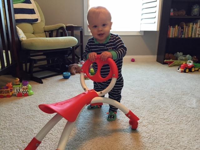 YBIKE Pewi Walking Ride On Toy - from Baby Walker to Toddler Ride On for Ages 9 Months to 3 Years Old, YPIW3, Blue customer photo 1