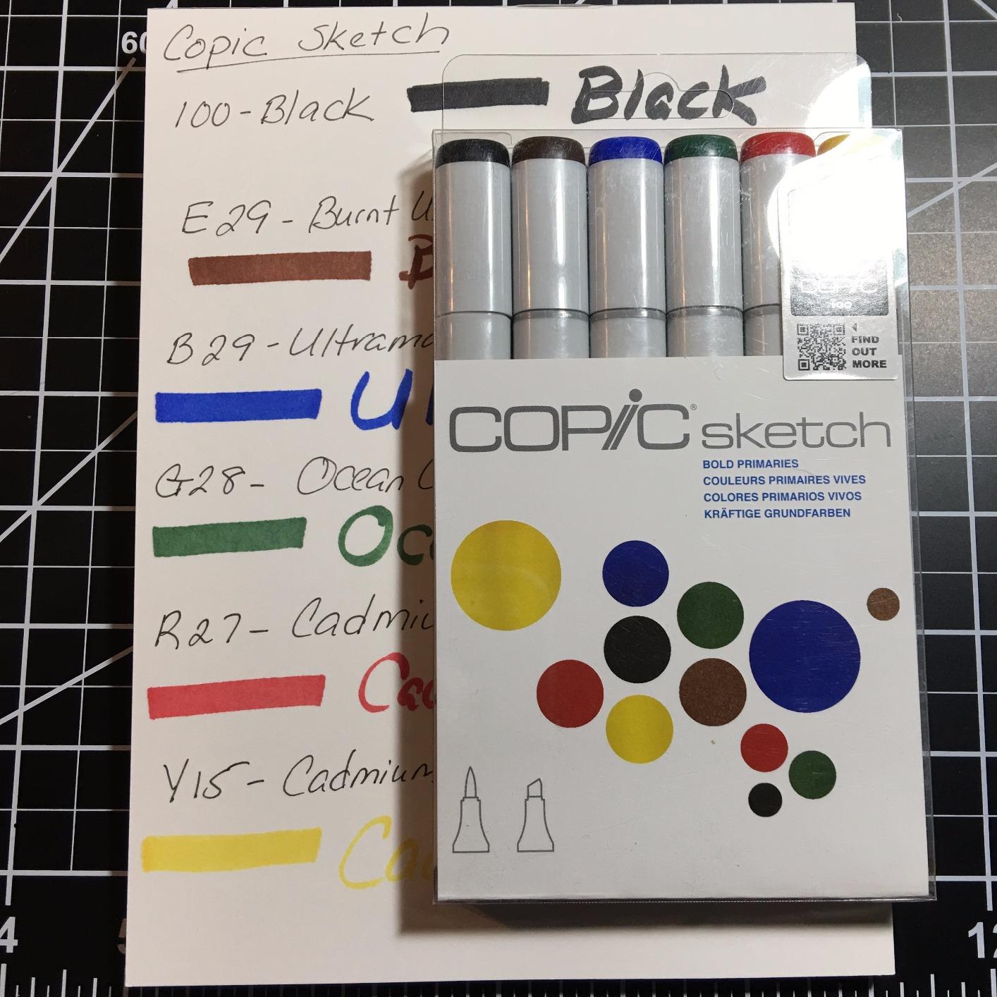 Copic Sketch Alcohol Markers, 6 Color Dual Tip Art Marker Set – Blendable Brush Tips for Drawing, Sketching, and Illustration – Professional Set for Adults/Teen Artists & Creators - Bold Primaries customer photo 2