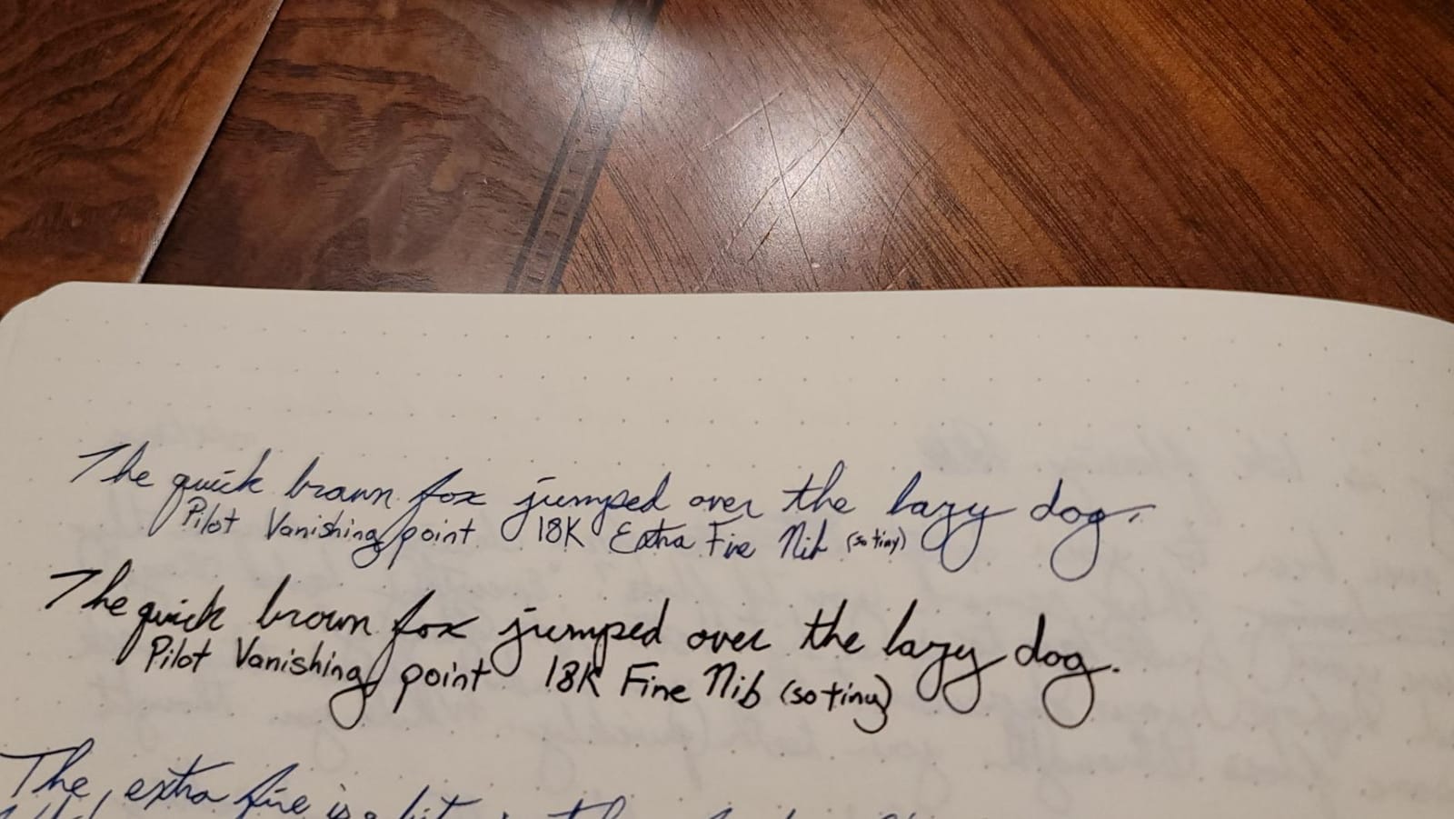 PILOT Vanishing Point Collection Refillable & Retractable Fountain Pen, Matte Black Barrel, Blue Ink, Fine Nib (60580) customer photo 1