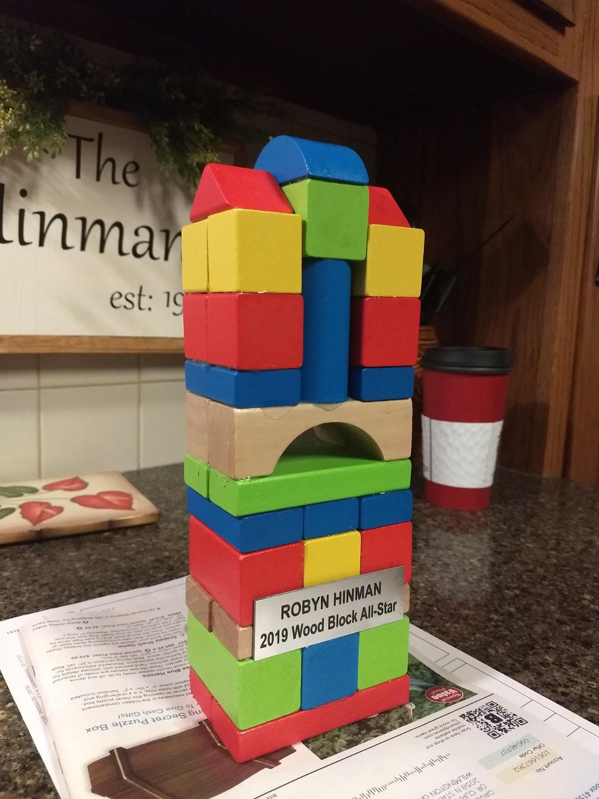 Hape Maple Wood Kids Building Blocks Stacking Wooden Block Educational Toy Set for Toddlers, 50 Brightly Colored Pieces in Assorted Shapes and Sizes customer photo 2