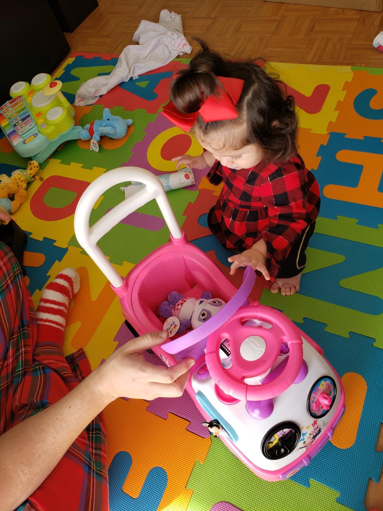 Kiddieland Disney Minnie Mouse My First Activity Ride-On, Toddler Push Car customer photo 1
