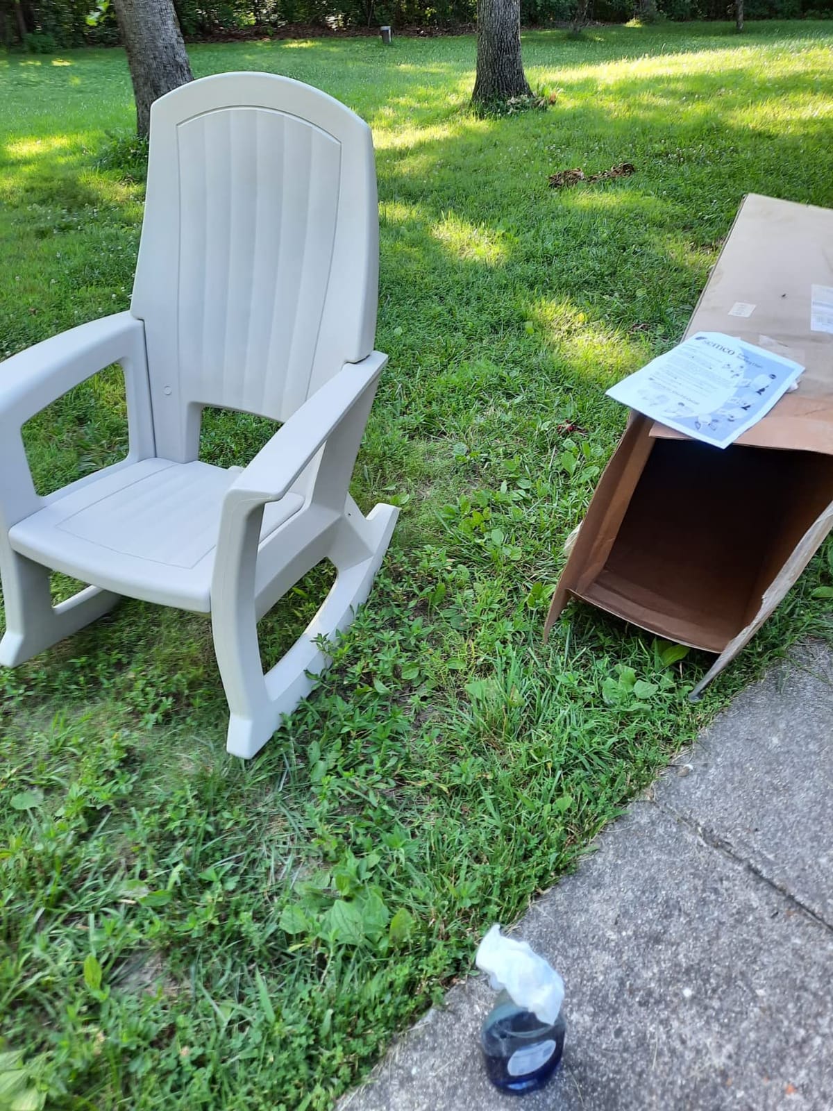 Semco Rockaway Heavy Duty All Weather Patio or Deck Rocking Chair, Taupe customer photo 1