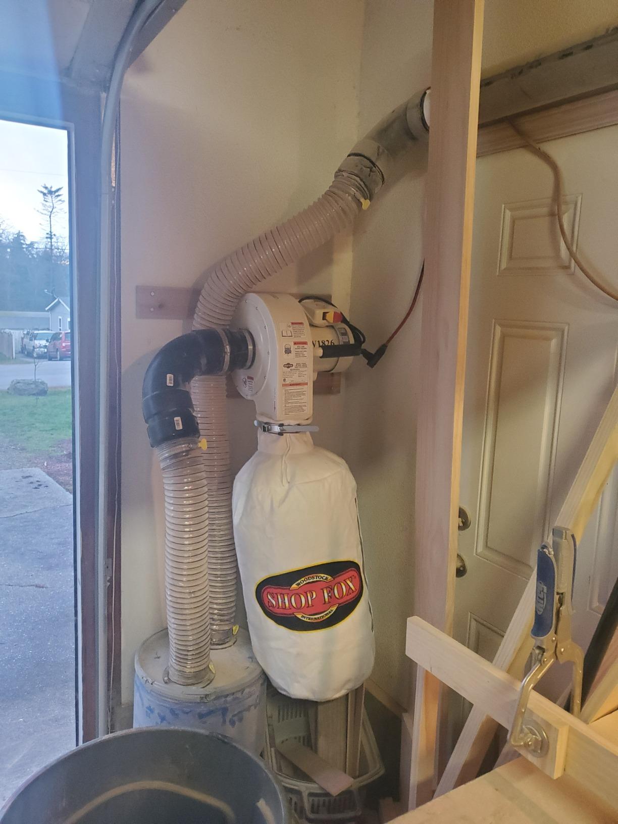 Shop Fox W1826 Wall Dust Collector, 2.5 Micron Filtration,White customer photo 1