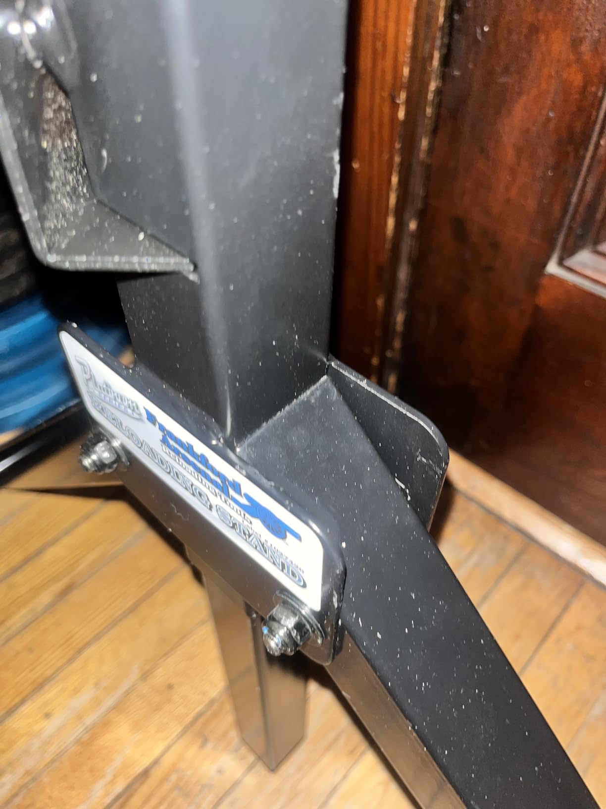 Frankford Arsenal Platinum Series Reloading Stand with Adjustable Steel Frame Construction, Wood Surface Center and Storage Bins for Reloading, Black, White, Blue customer photo 1