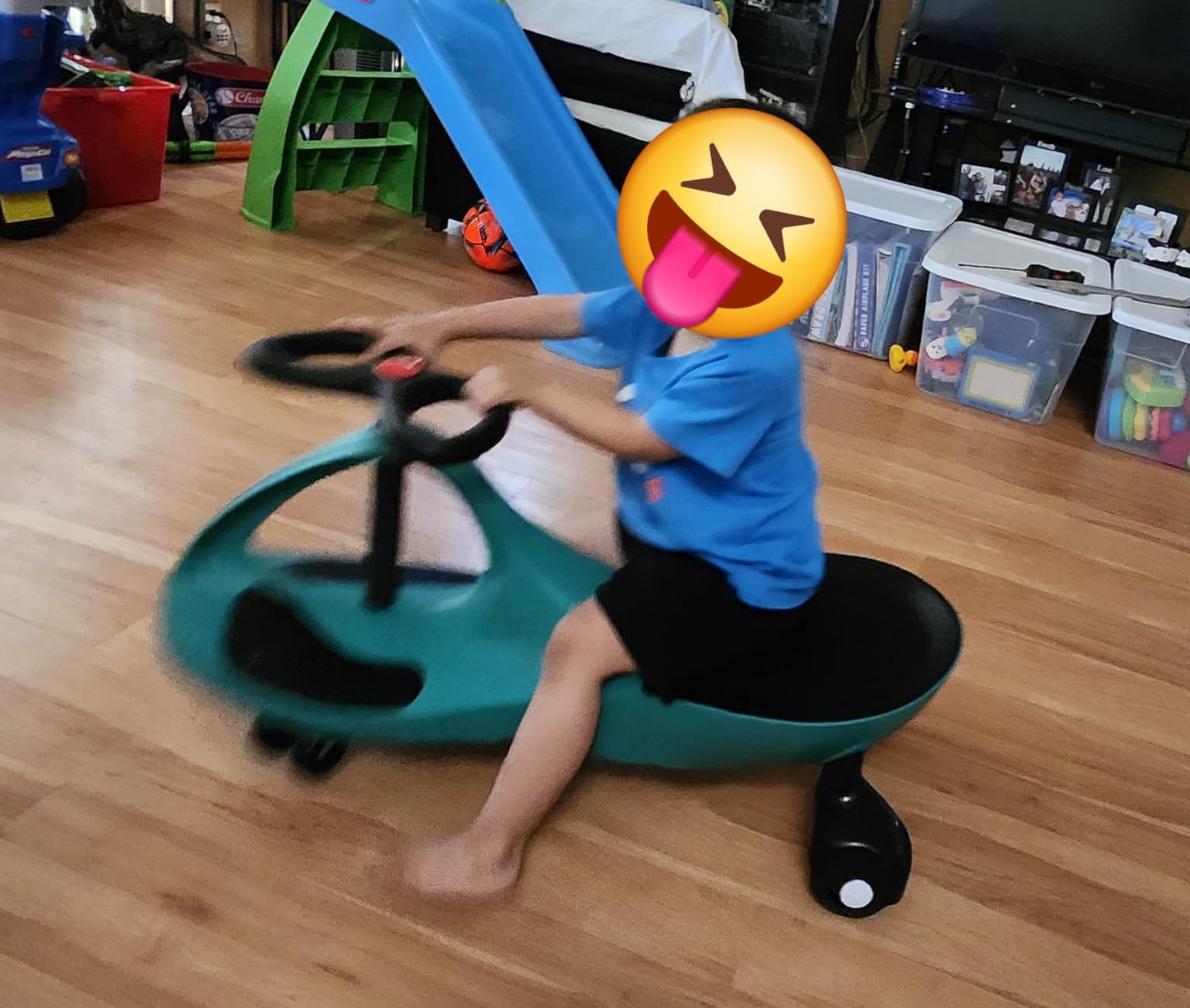 Wiggle Car Ride On Toy - No Batteries, Gears or Pedals - Twist, Swivel, Go - Outdoor Ride Ons for Kids 3 Years and Up by Lil' Rider (Hot Pink and Black) customer photo 2
