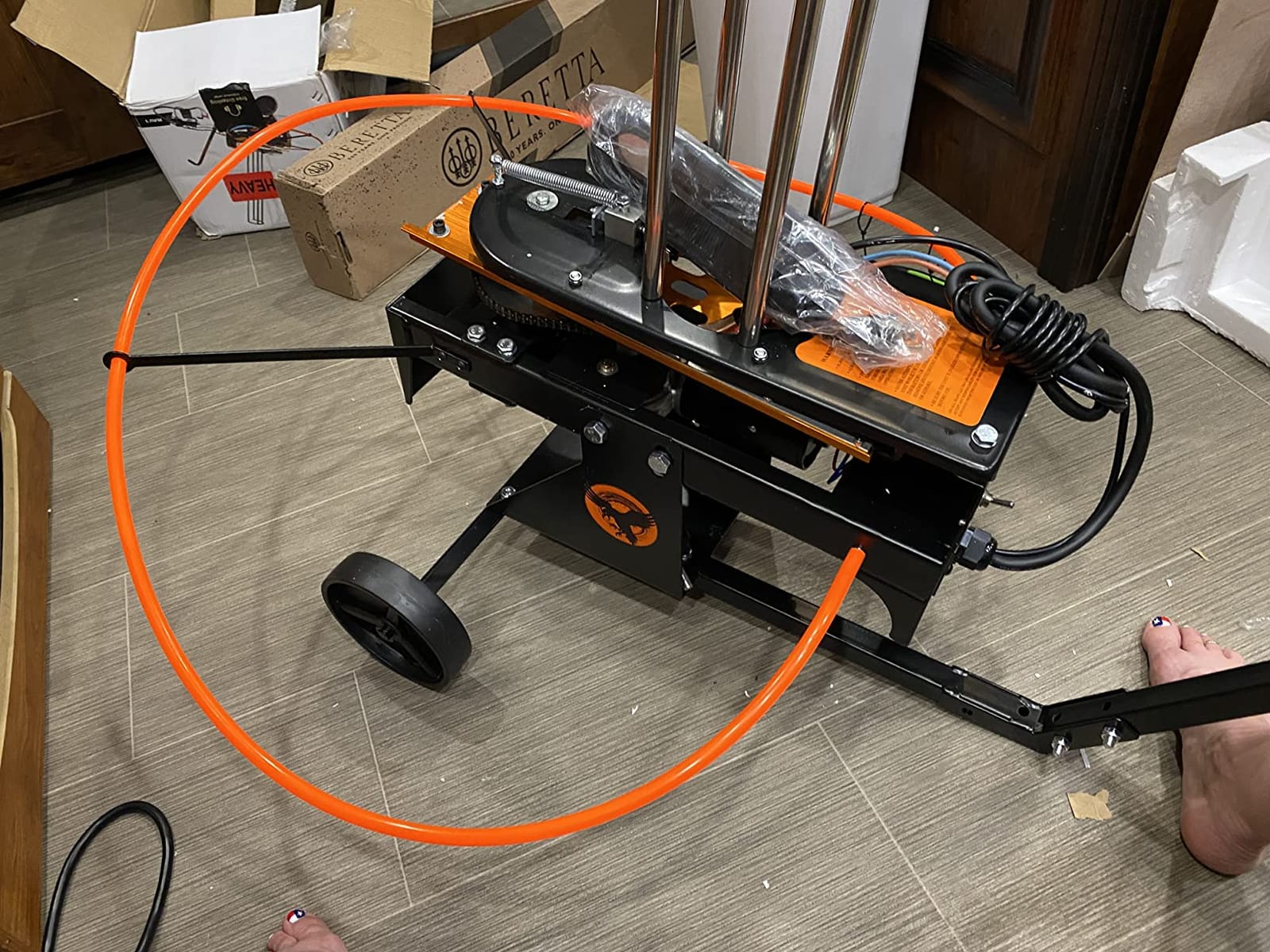 Do All Outdoors Raven - 75 Clay Automatic Clay Pigeon Thrower - Portable Skeet Thrower Machine with 25 ft Foot Pedal Activation Cord customer photo 1