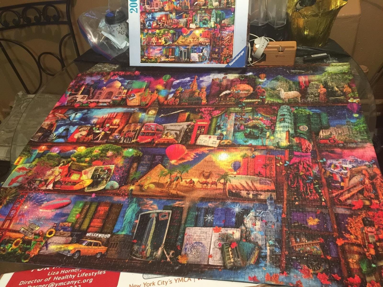 Ravensburger - World of Books - 2000 Piece Jigsaw Puzzle - Exciting Vision of The World's Exciting Destinations - Beautiful Imagery - Frameable - Premium Quality - Ideal Gift - Puzzles for Adults customer photo 2