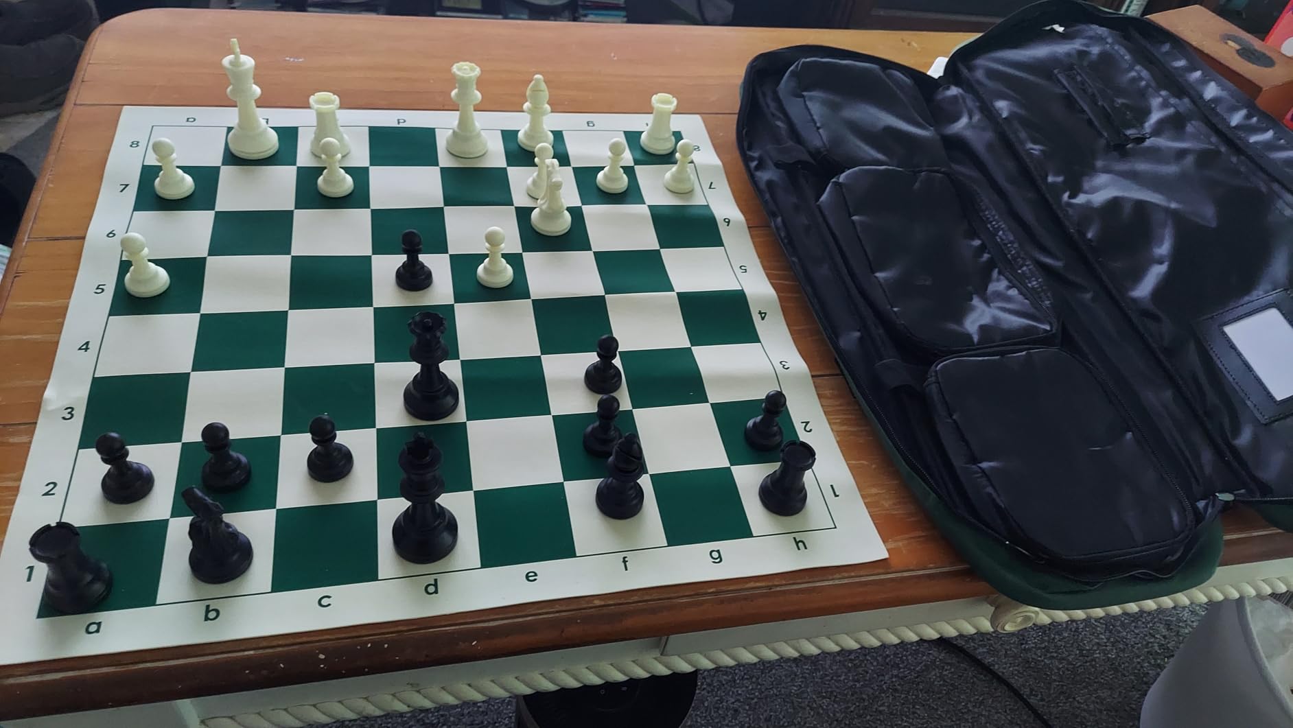 Deluxe Chess Set Combination - Triple Weighted - by US Chess Federation (Forest Green) customer photo 2