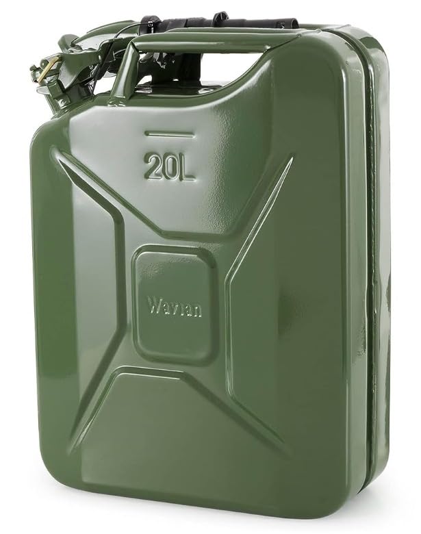 Wavian USA Authentic NATO Jerry Can and Spout System - Rust-Proof, EPA & CARB Compliant, Red, 20 Litre, Metal Gas Can 5 Gallon customer photo 2