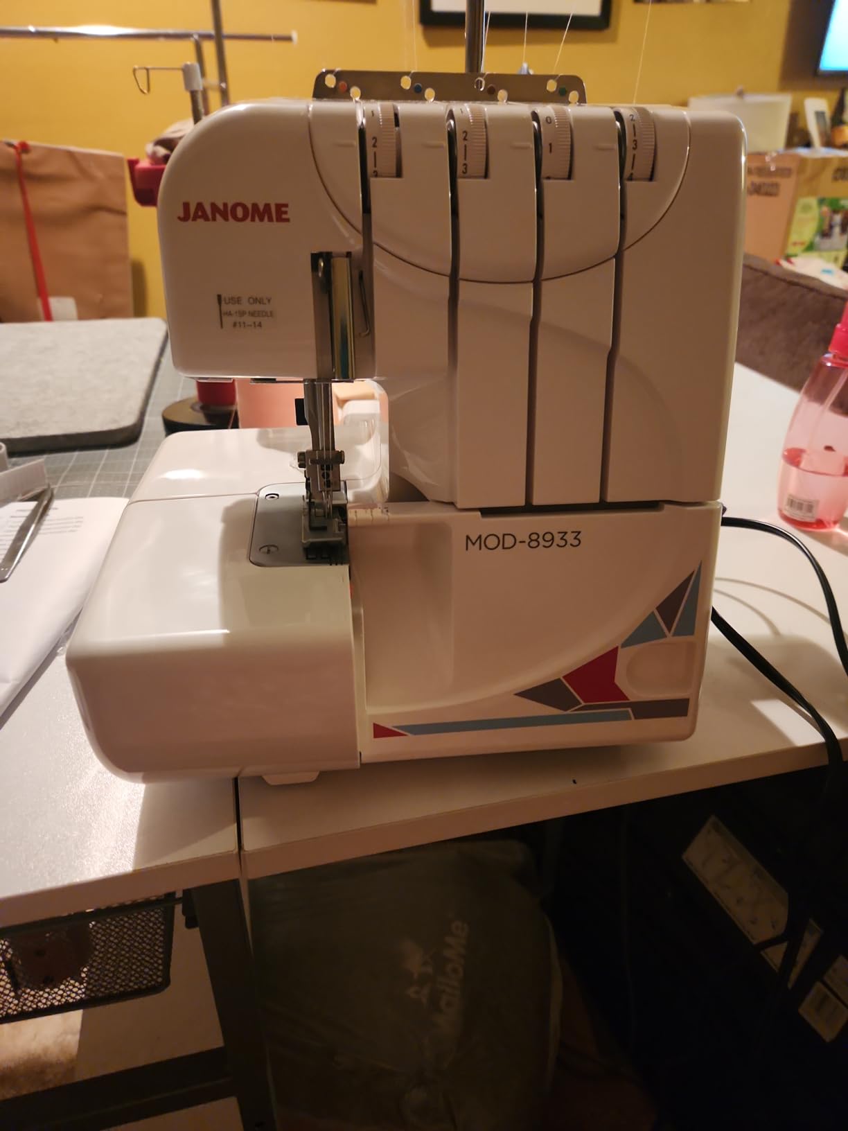 Janome MOD-8933 Serger with Lay-In Threading, 3 and 4 Thread Convertible with Differential Feed customer photo 2