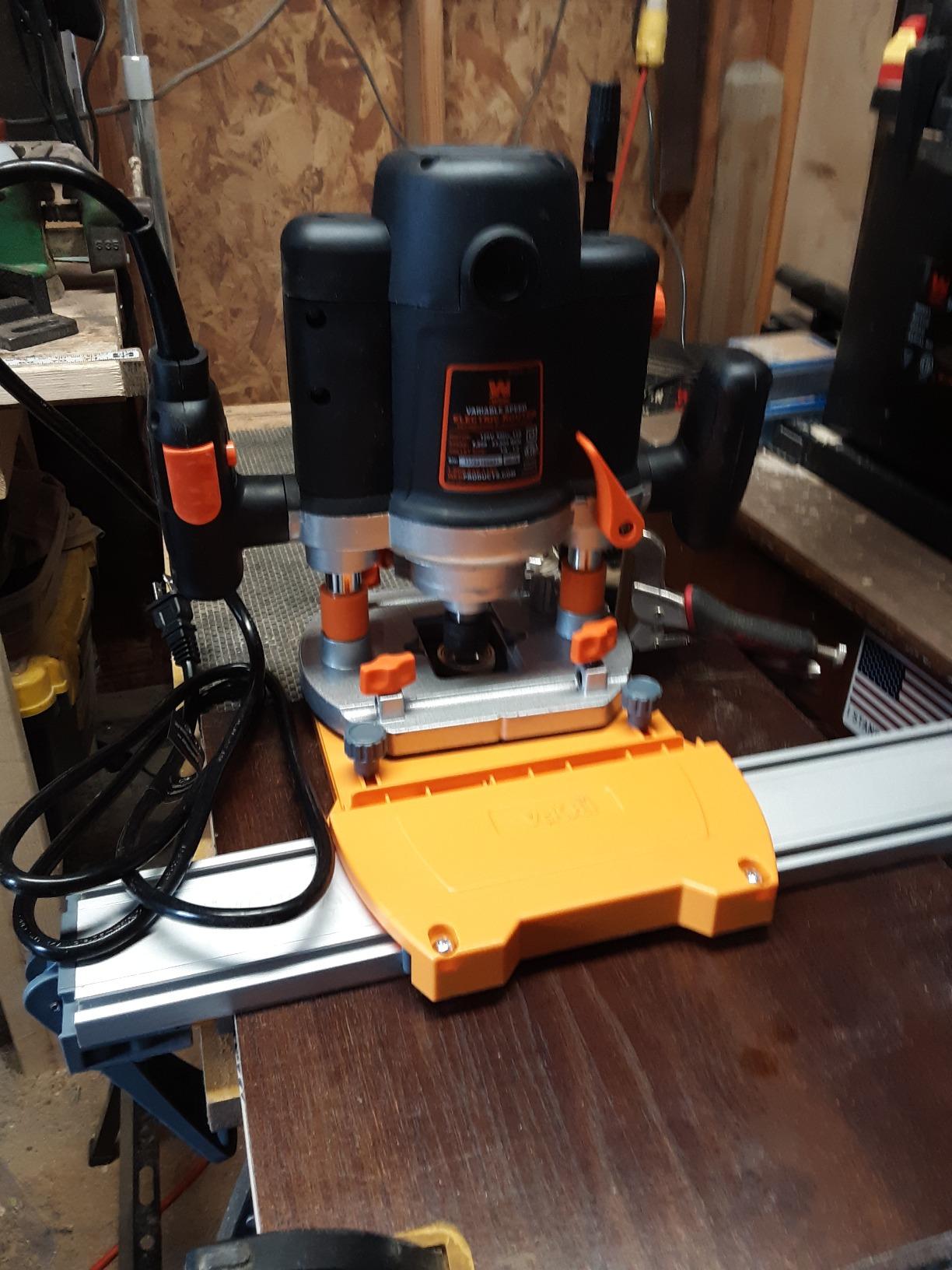 Bora Router Dado Jig, The Woodworking Router Guide That Allows for Precise, Straight Dados, Rabbets, and Mortises | 542005, Orange customer photo 2