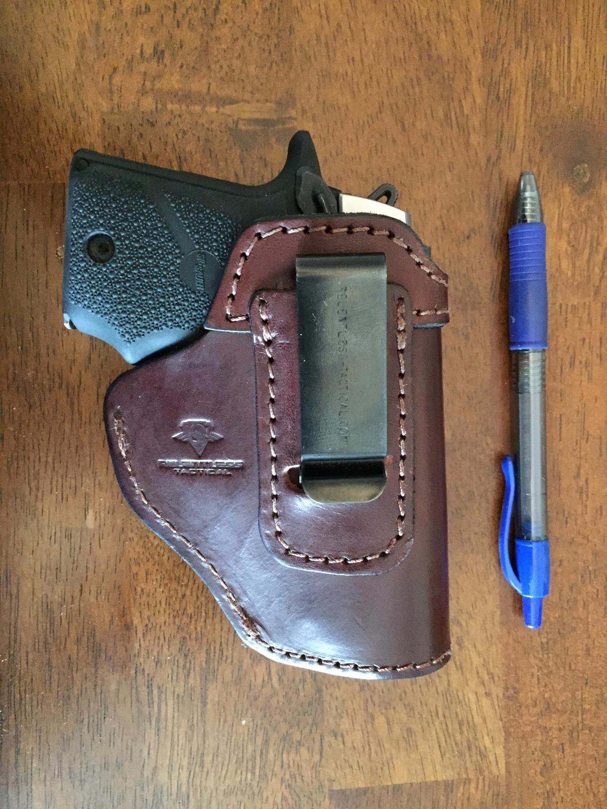 Relentless Tactical The Defender Leather IWB Holster | Made in USA | Fits Glock 17 19 19X 22 26 43 43X 45 | Taurus GC3 | S&W M&P Shield | Canik TP9 Elite | Sig P229 | Plus All Similar Sized Handguns customer photo 2