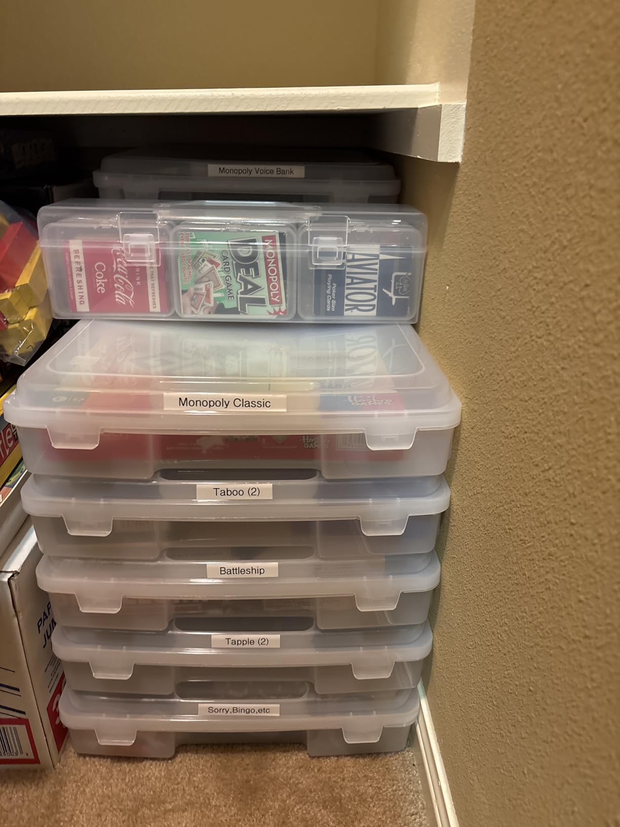 IRIS USA Board Game Storage |Made in USA| Thick Craft Case (6-Pack) - Clear customer photo 1