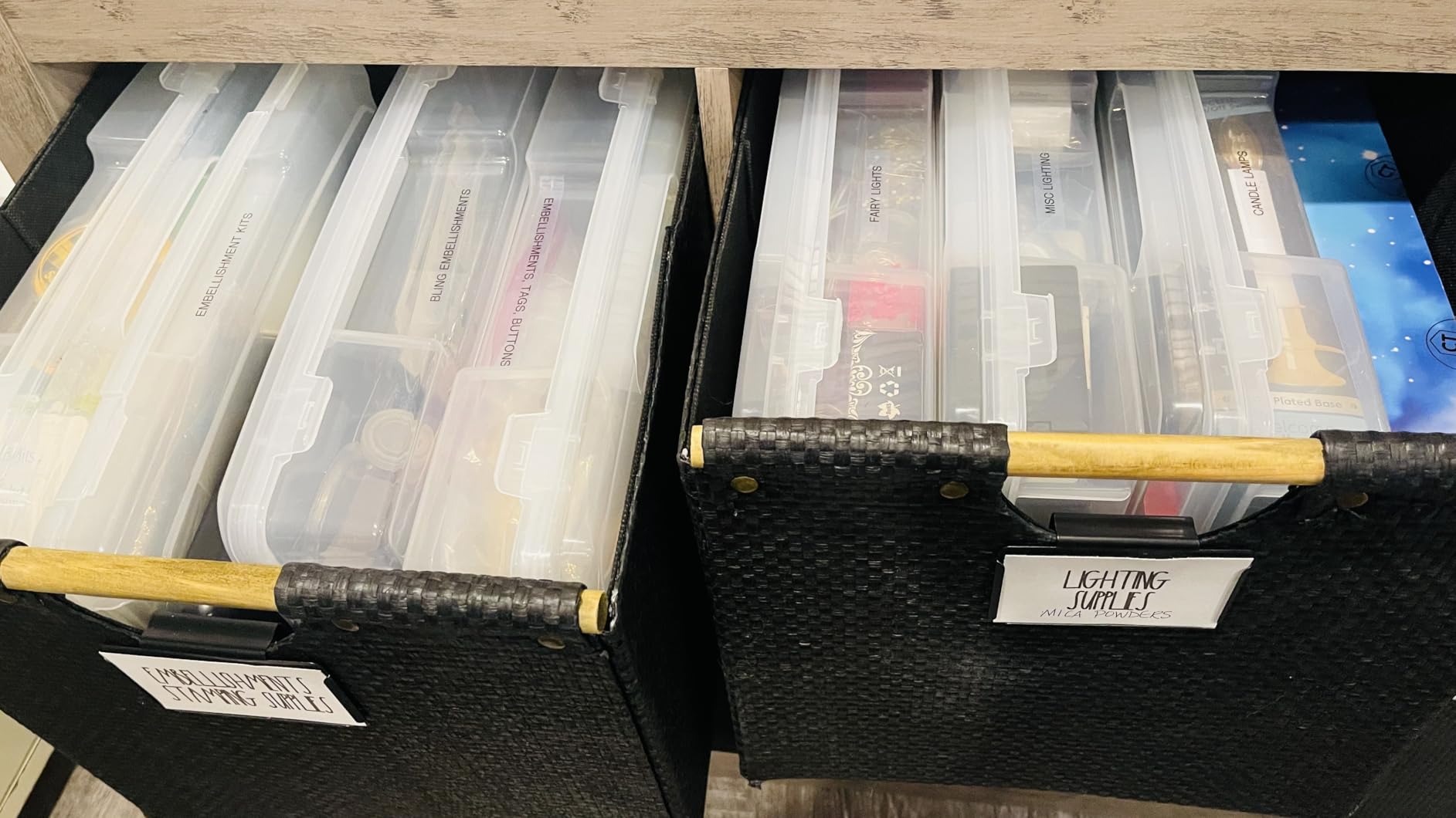 IRIS USA Board Game Storage |Made in USA| Thick Craft Case (6-Pack) - Clear customer photo 2