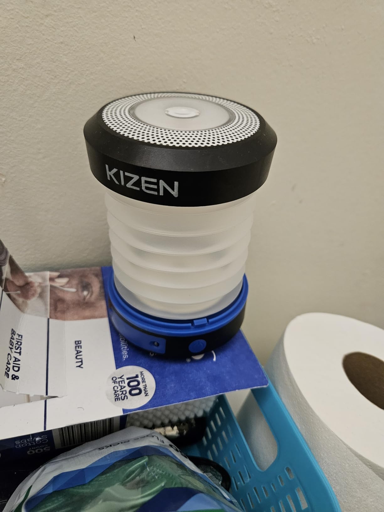 Kizen Outdoor Solar Lantern - Solar or Plug Rechargeable Lantern - Collapsible LED Light for Power Outages - Camping Essential Lamp for Tent Light, Hanging, or Flashlight customer photo 2