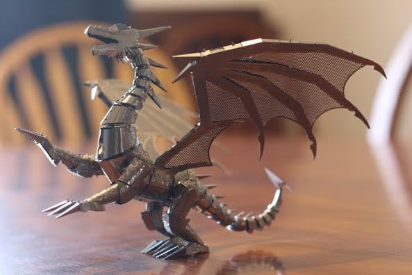 Fascinations Metal Earth Premium Series Silver Dragon 3D Metal Model Kit customer photo 1