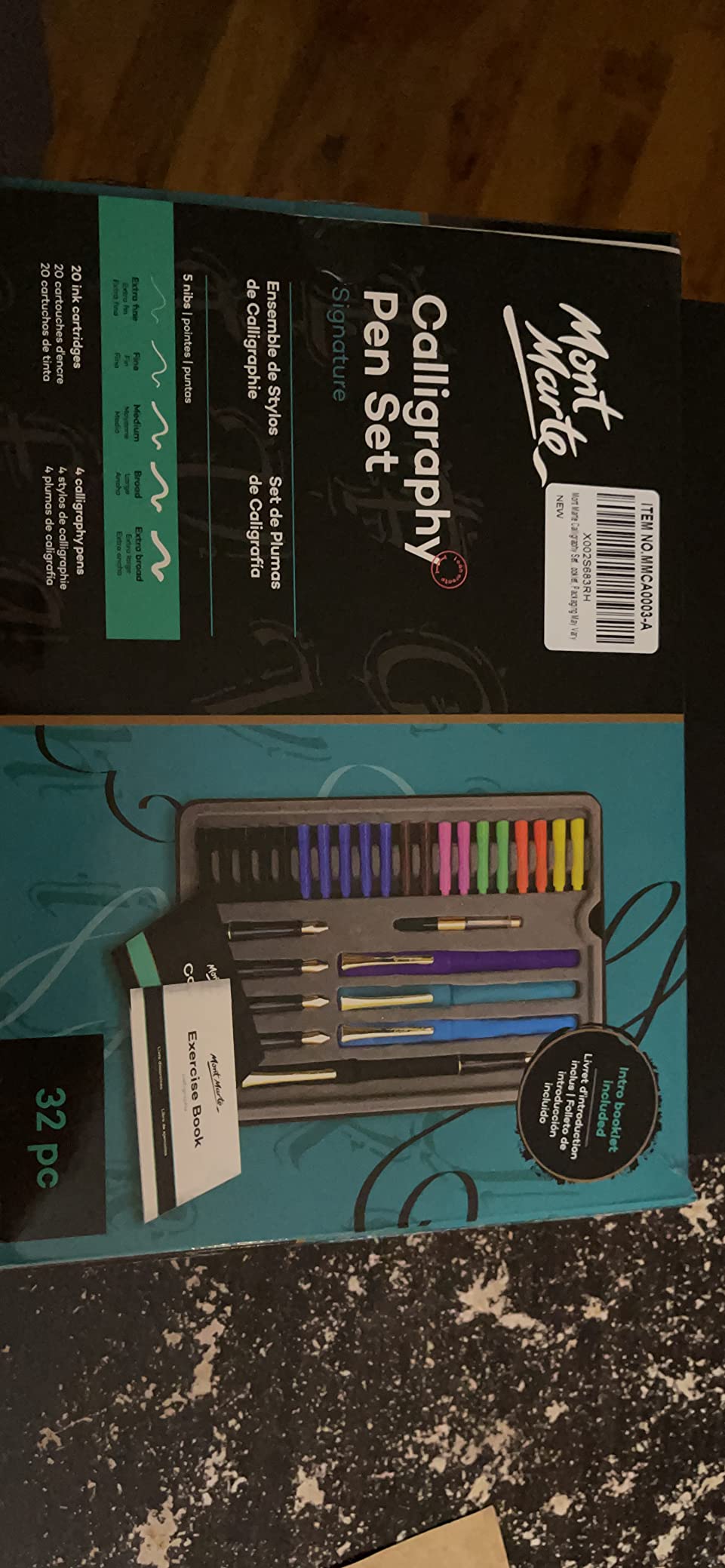 Mont Marte Calligraphy Set, 32 Piece. Includes Calligraphy Pens, Calligraphy Nibs, Ink Cartridges, Introduction Booklet and Exercise Booklet, Packaging May Vary customer photo 2