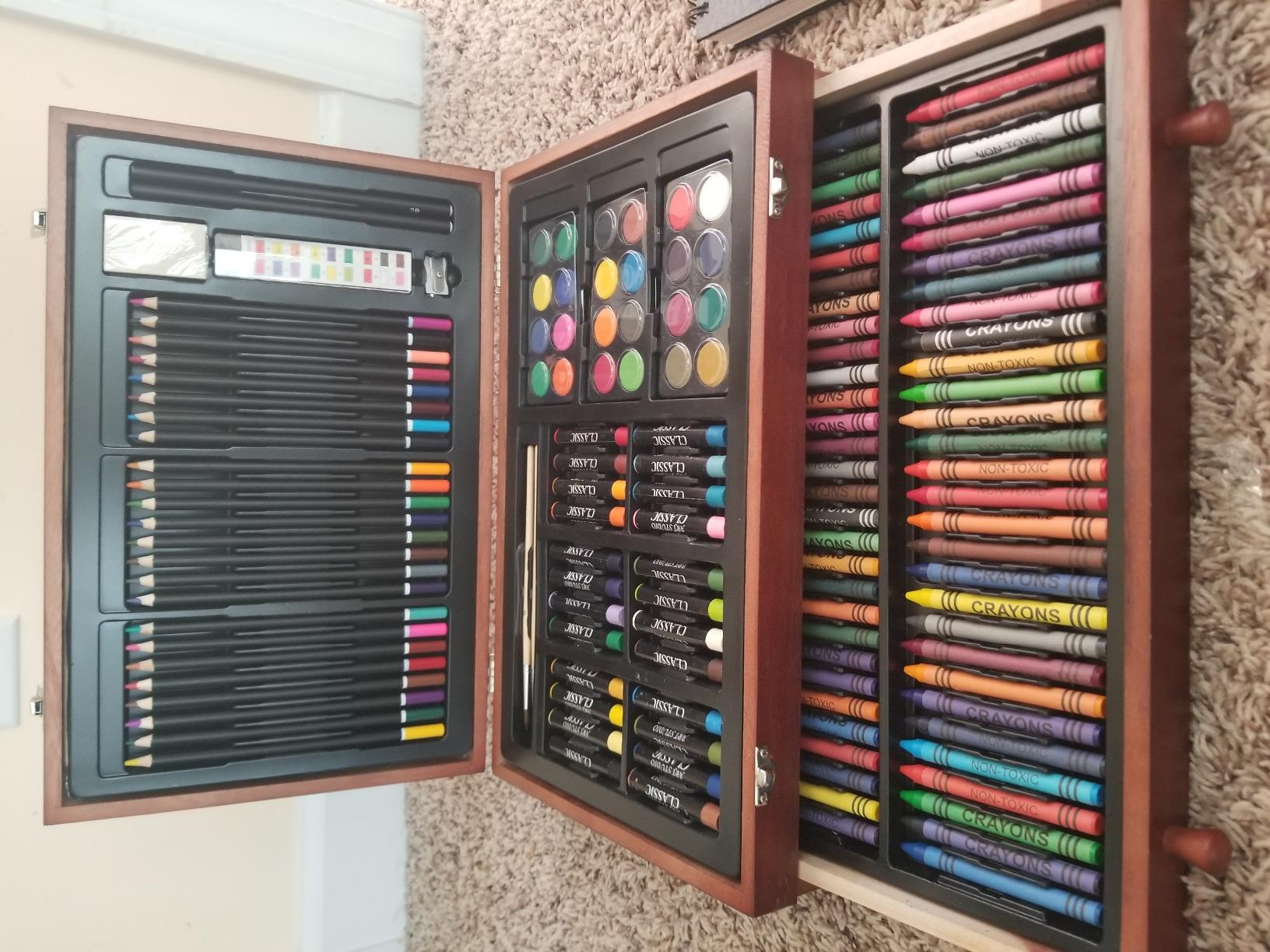 U.S. Art Supply 162-Piece Mega Wood Box Artist Kit for Painting, Drawing customer photo 1