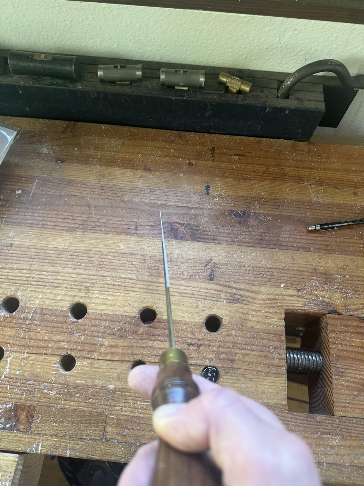 Thomas Flinn 10 Inch Gent Dovetail Saw, Solid Rolled Brass Back, 20 TPI, 1-5/8 Inch Wide Plate, Walnut Handle customer photo 2