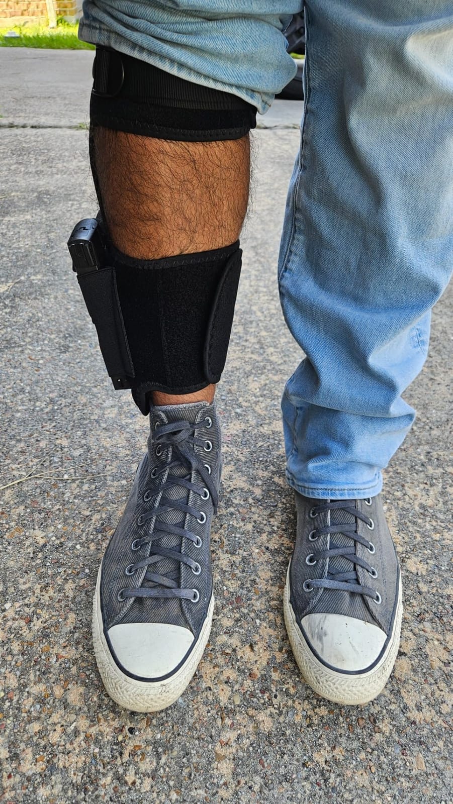 Premium Ankle Holster for Deep Concealment, 9mm 380 | Upgraded Version | Comfortable & Durable | Fits Glock 43 26 19, Ruger LCP, SIG P365, Springfield, Shield 9mm, Bodyguard 380 and Most other Pistols customer photo 2