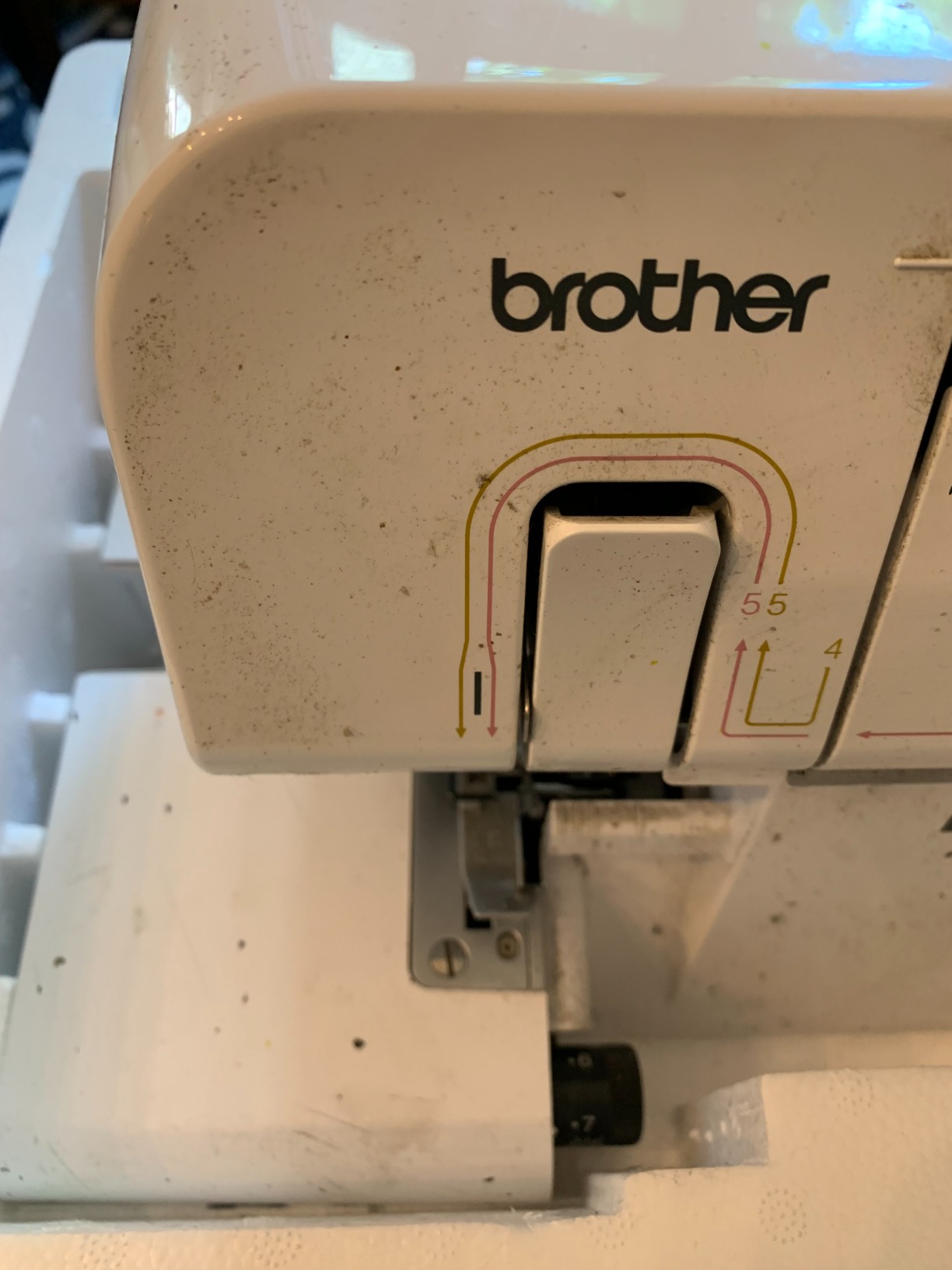 Brother ST4031HD Serger, Strong & Tough Serger, 1,300 Stitches Per Minute, Durable Metal Frame Overlock Machine, Large Extension Table, 3 Included Accessory Feet, 12.99 x 14.37 x 17.01 in., White customer photo 2