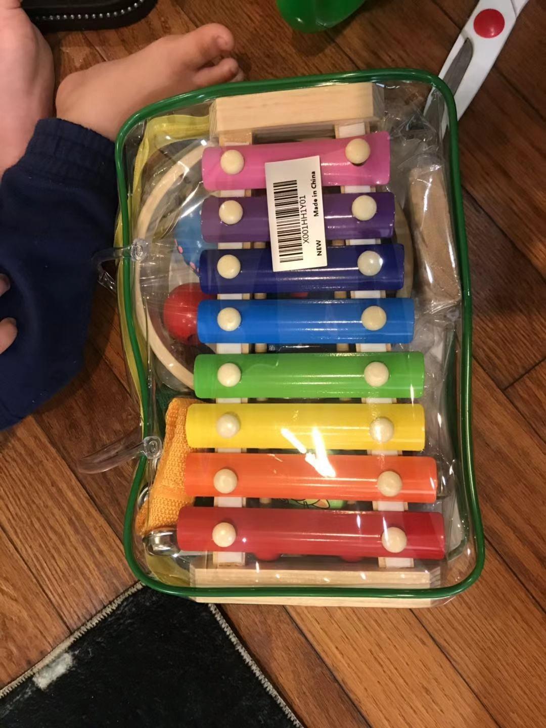 Childom Wooden Musical Instruments Set, Preschool Percussion Instrument Kit customer photo 1