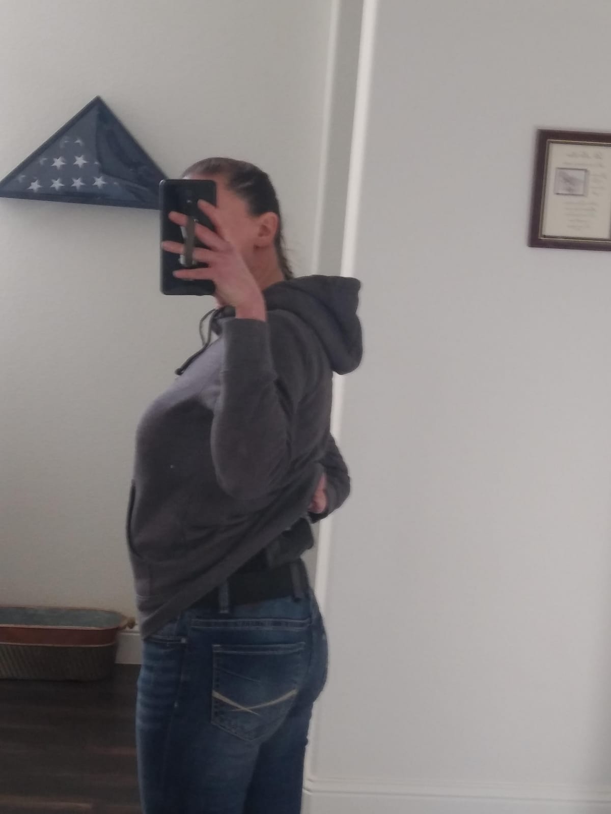 IWB Leather Holster for Inside Waistband Concealed Carry Fits:S&W M&P Shield-Glock19 26 29 30 32 43-Beretta Px4-RUGER EC9s-SIG-HK-Taurus-XDS or Similar Sized Handguns customer photo 2