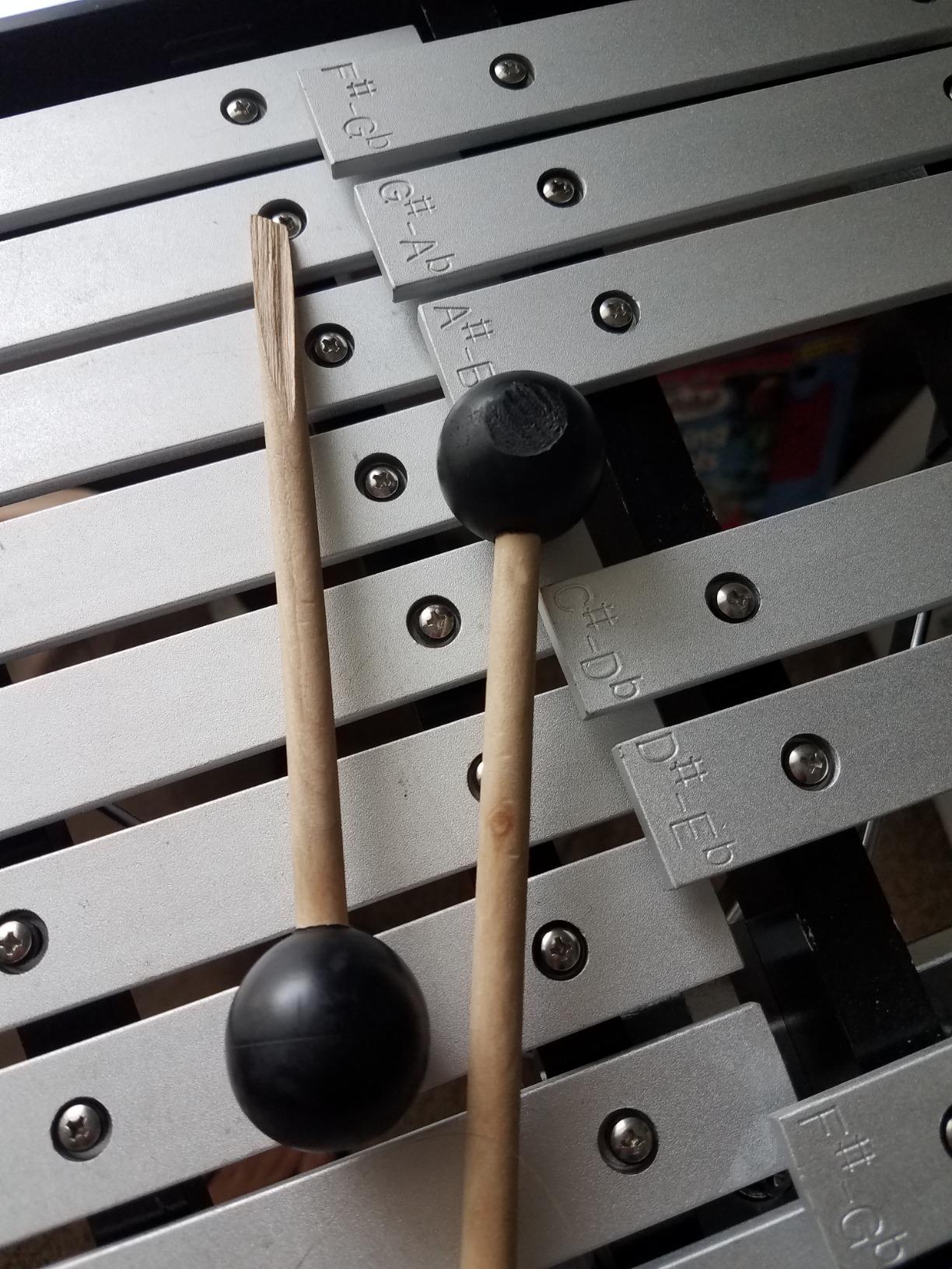 Shappy Rubber Xylophone Mallet Bell Mallets Percussion 15 in Long (Black) customer photo 1