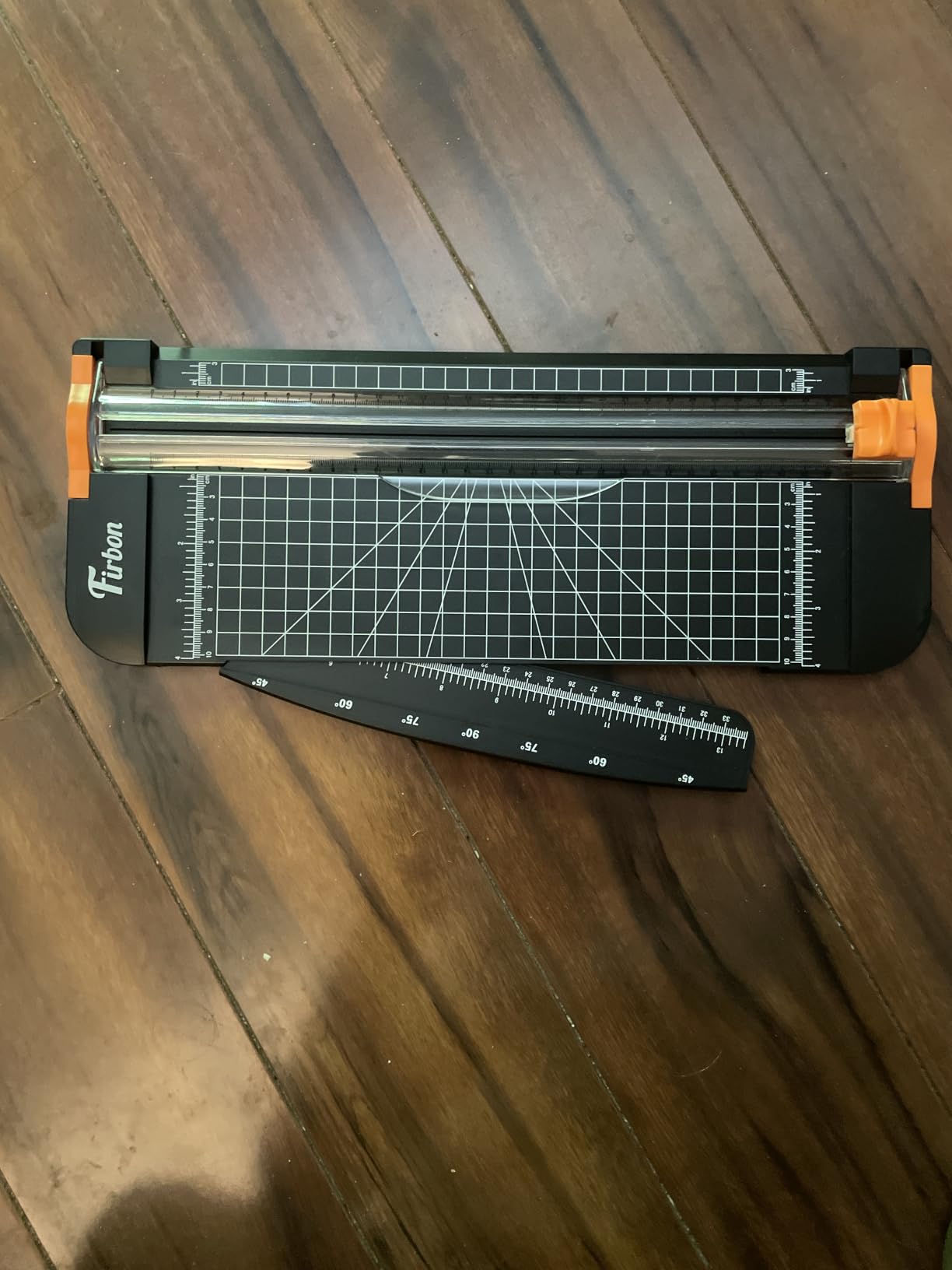 Firbon A4 Paper Cutter, 12 Inch Paper Trimmer with Extened Ruler, Black | 10 Sheet Capacity | CM & Inch Scale | Spring-Loaded Safe Blade | Cuts Cardstock, Vinyl, Coupons, Labels & Scrapbooking Craft customer photo 1