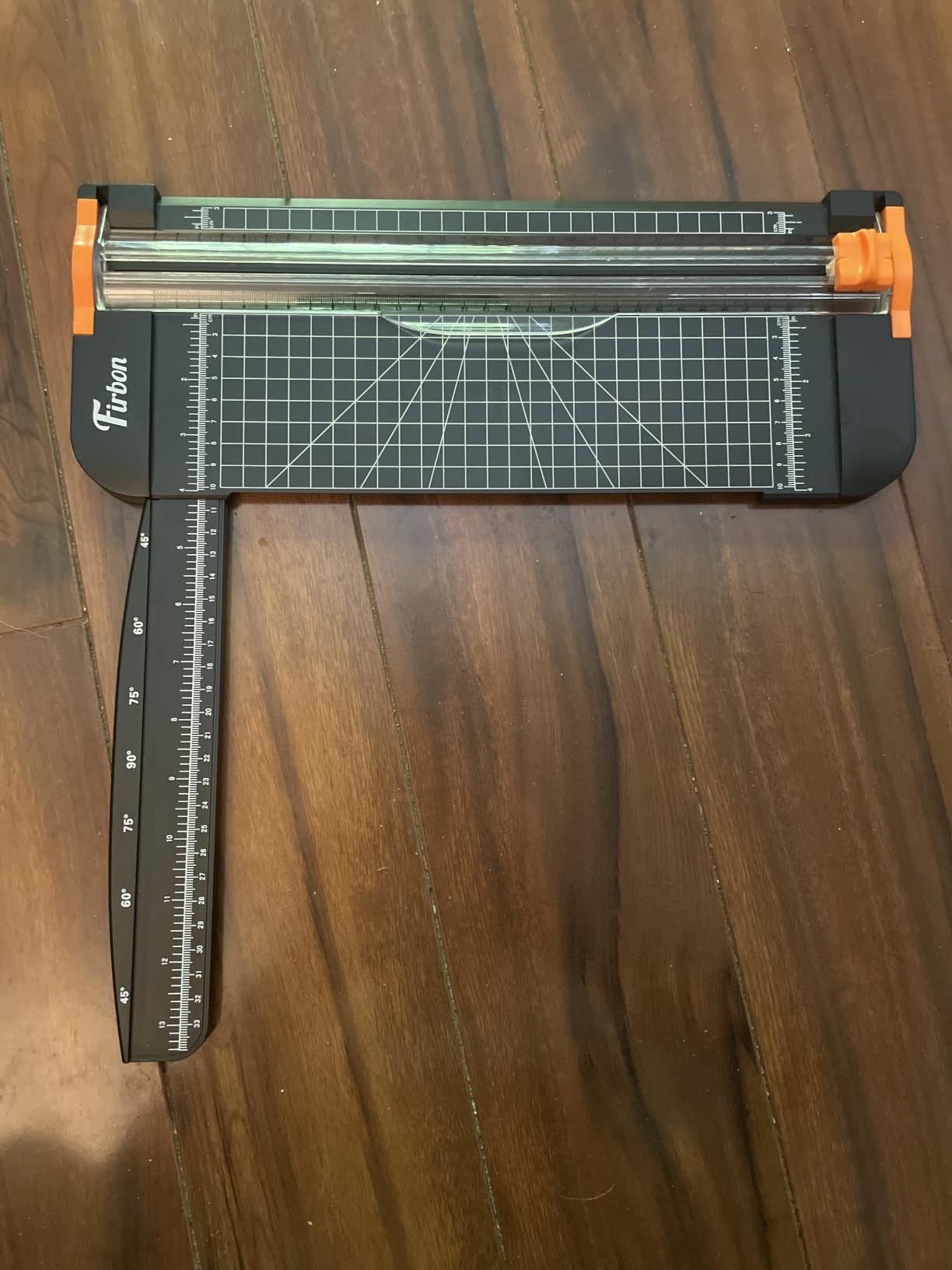 Firbon A4 Paper Cutter, 12 Inch Paper Trimmer with Extened Ruler, Black | 10 Sheet Capacity | CM & Inch Scale | Spring-Loaded Safe Blade | Cuts Cardstock, Vinyl, Coupons, Labels & Scrapbooking Craft customer photo 2