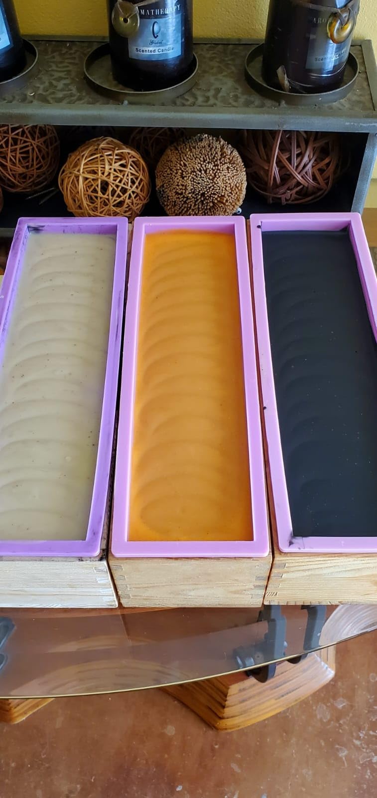 Ogrmar 2PCS Soap Mold Flexible Rectangular Soap Silicone Mold with Wood Box customer photo 2