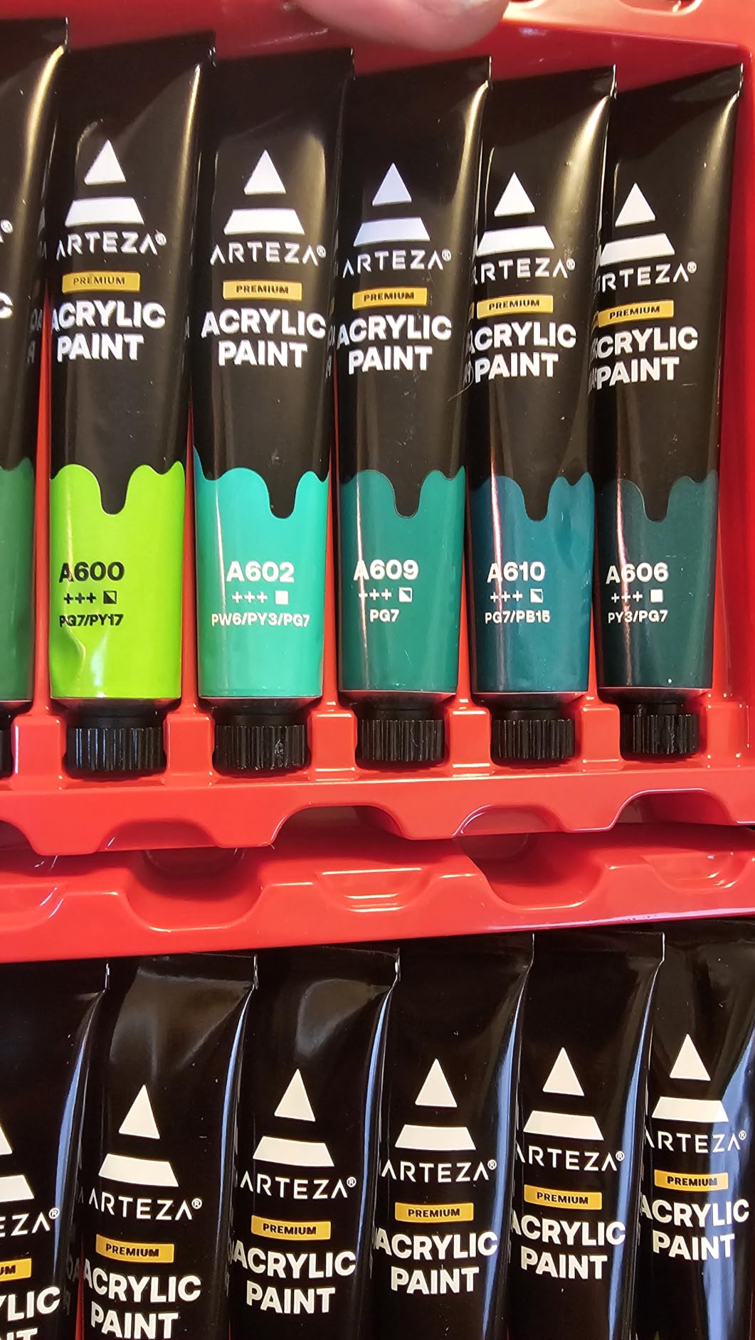 ARTEZA Acrylic Paint Set, 60 Colors, 22 ml Tubes, High-Viscosity customer photo 2