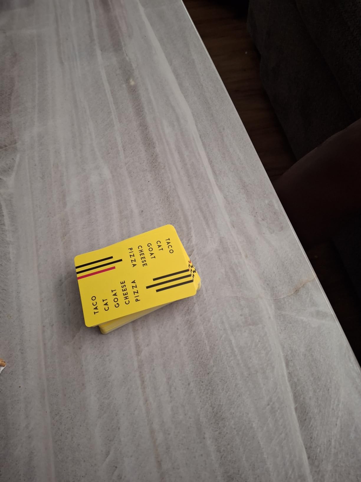 Taco Cat Goat Cheese Pizza Card Game by Taco Cat Games, Age 7+, 2-8 Players | 10 min rounds, Slap pile when word matches card, Action cards add twists, Builds reflexes, Fun for all ages customer photo 2