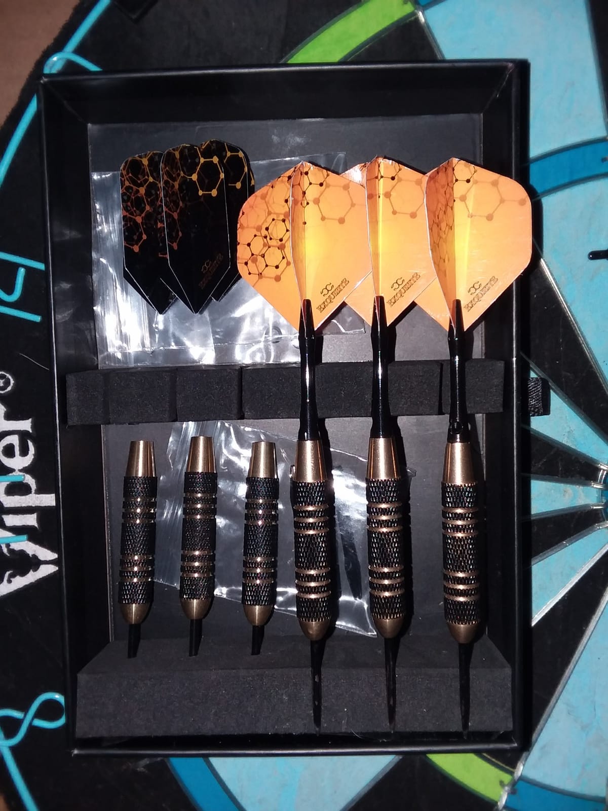 CC-Exquisite Premium Steel Tip Darts Set - Professional Darts, Brass Barrels, Metal Tip Darts, Extra Flights, (12) Aluminum Shafts 35/48, O-Rings, Dart Tool, Dart Sharpener, Darts Case customer photo 1