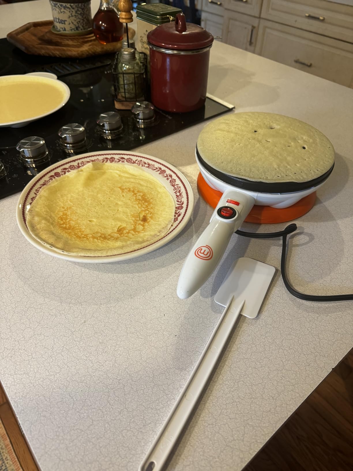 MasterChef Cordless Crepe Maker w Nonstick Dipping Plate plus Electric Base customer photo 1