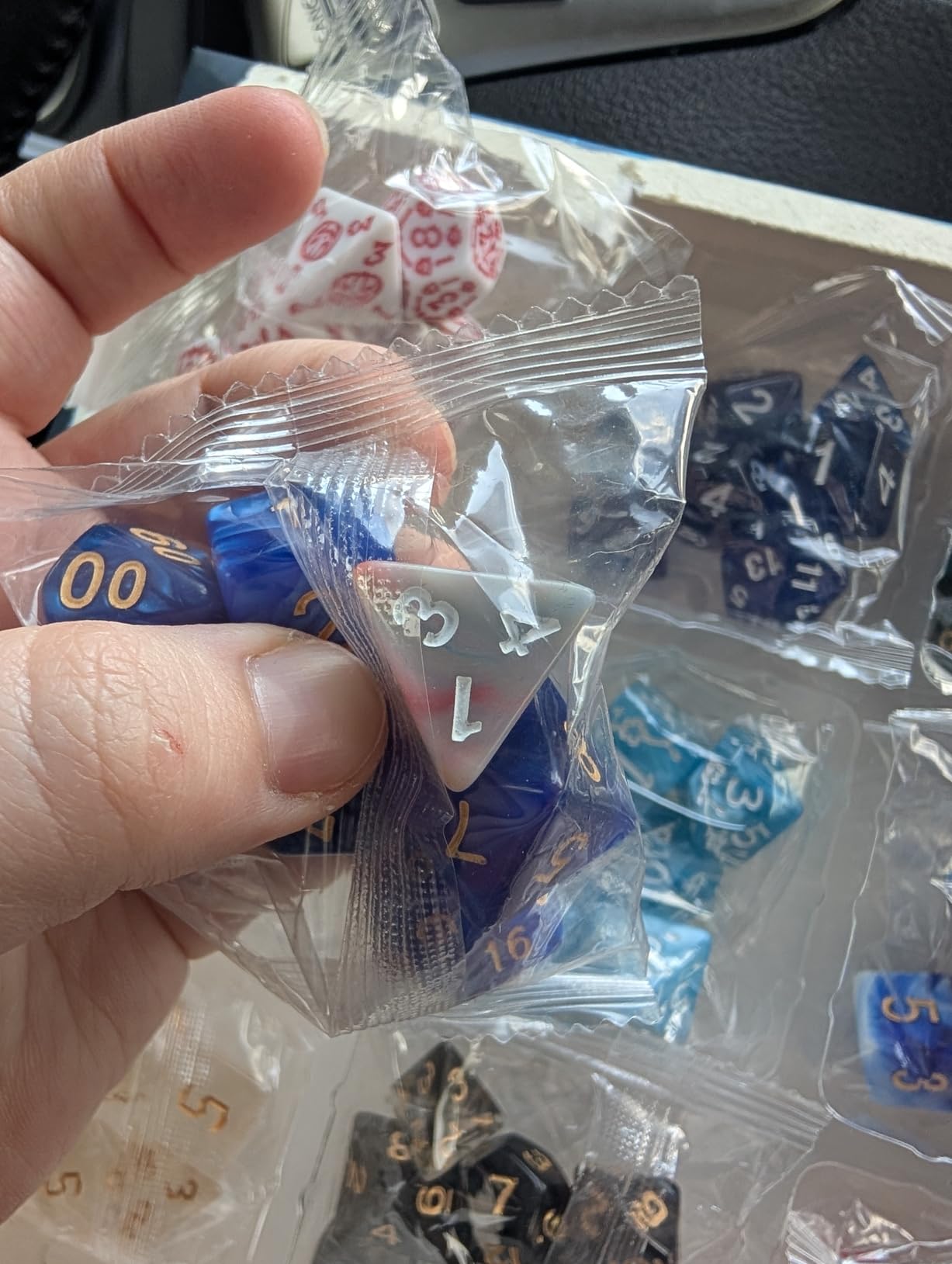 CiaraQ Polyhedral Dice Set - DND Role Playing Dice | Acrylic RPG Dice for Dungeons and Dragons MTG Table Games, Multi-color, 35pcs customer photo 1