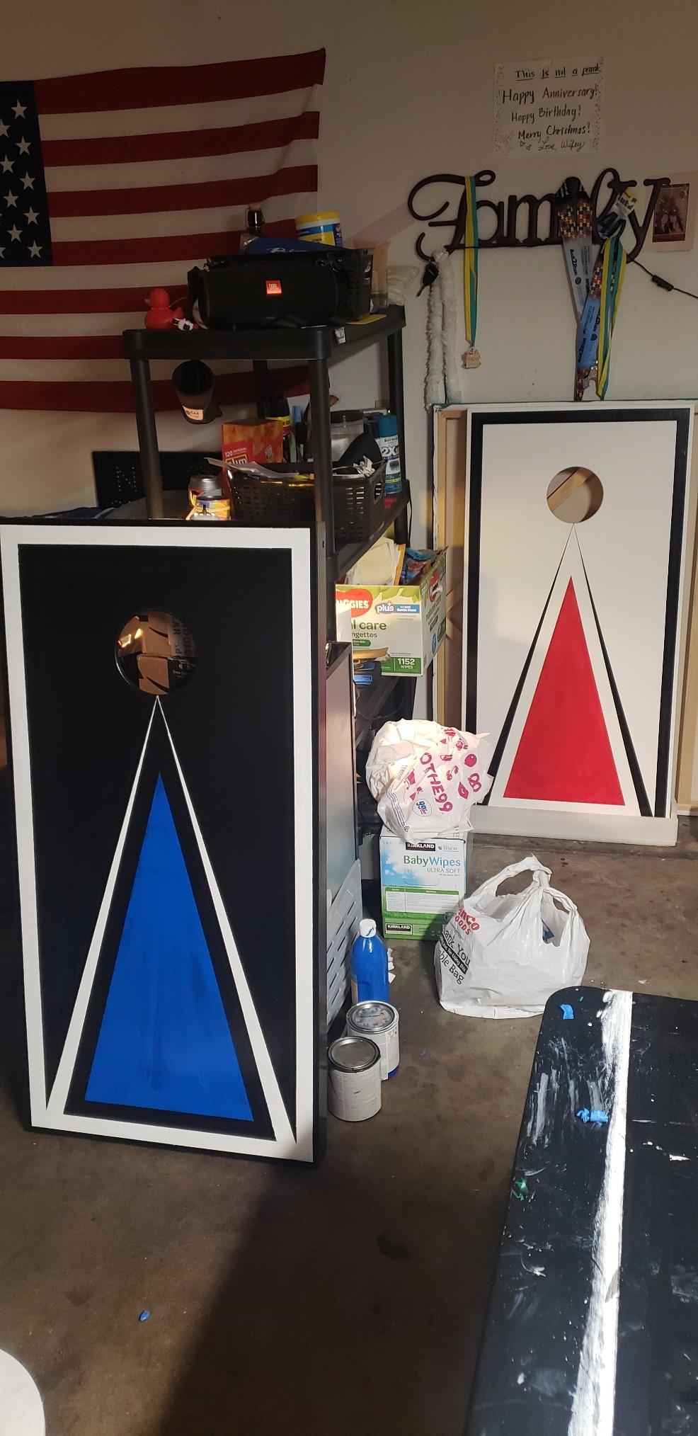 ZENY Portable Cornhole Set Regulation Size 4x2ft, 3x2ft customer photo 1