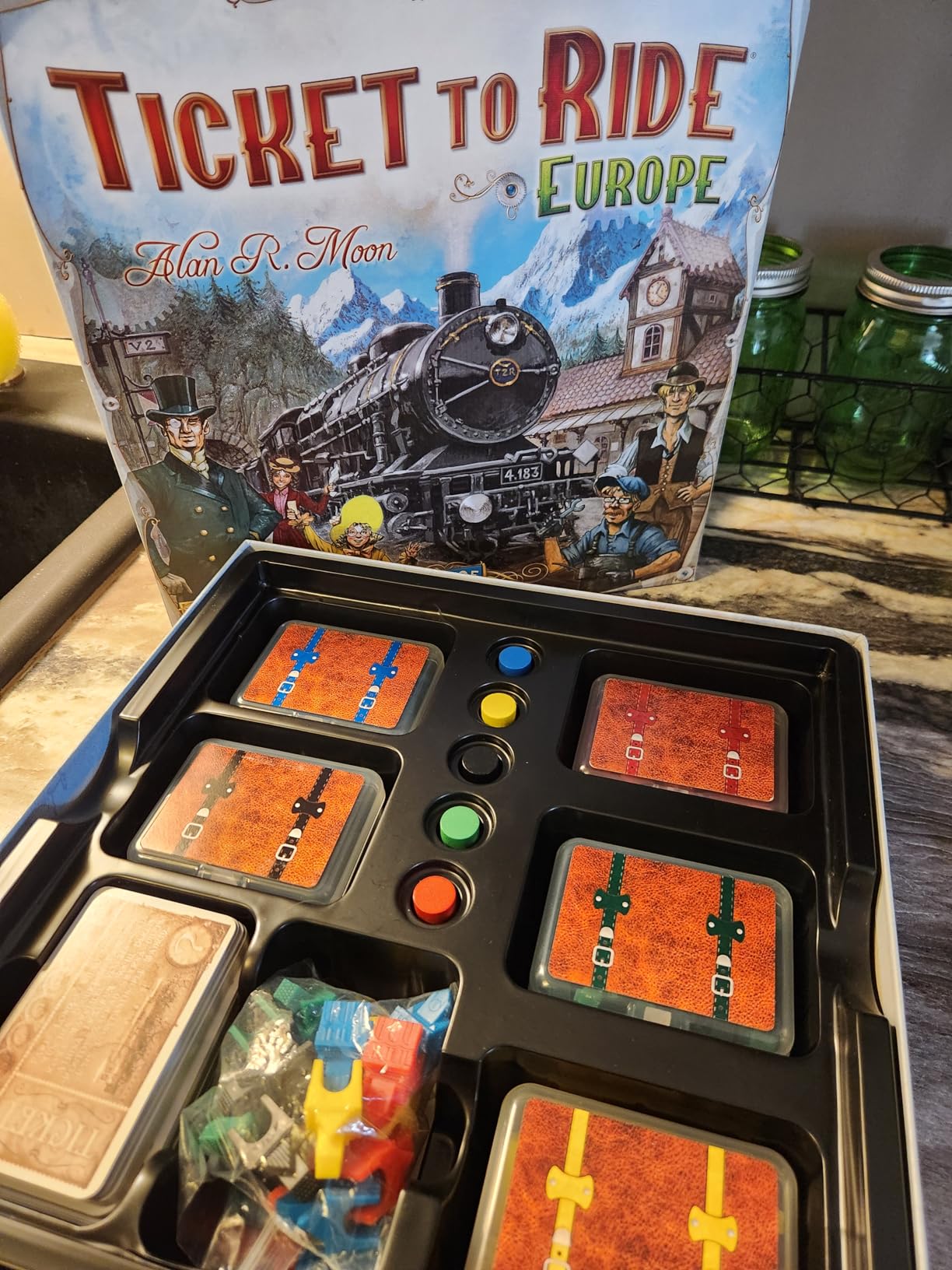 PRODUCT80 BitsBin Storage Cases for Ticket to Ride Board Games, Compatible with Original, Europe, Rails and Sails Versions, Includes 5