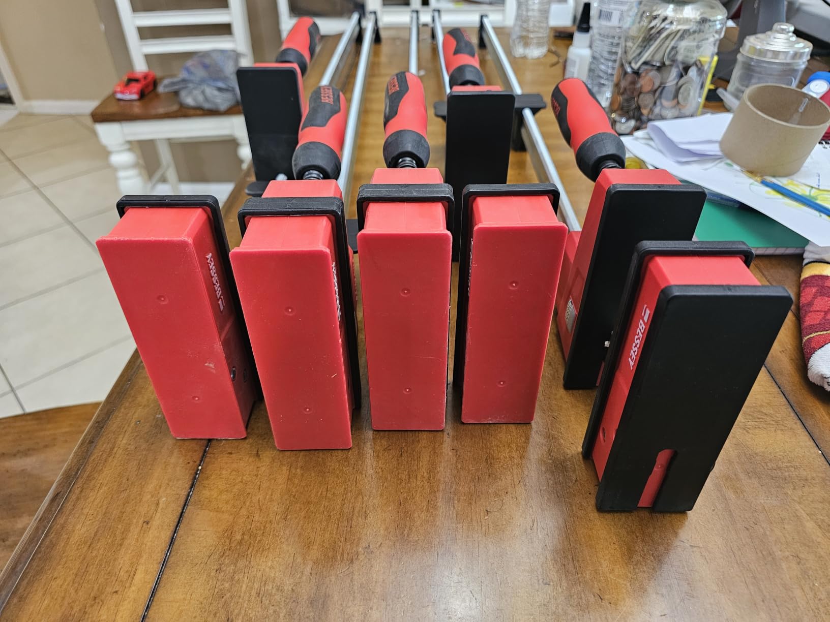 BESSEY KRE3531, 31 In., Parallel Clamp, K Body REVO Series - 1700 lbs Nominal Clamping Force , Spreader, and Woodworking Accessories - Clamps and Tools for Woodworking, Cabinetry, Case Work customer photo 1
