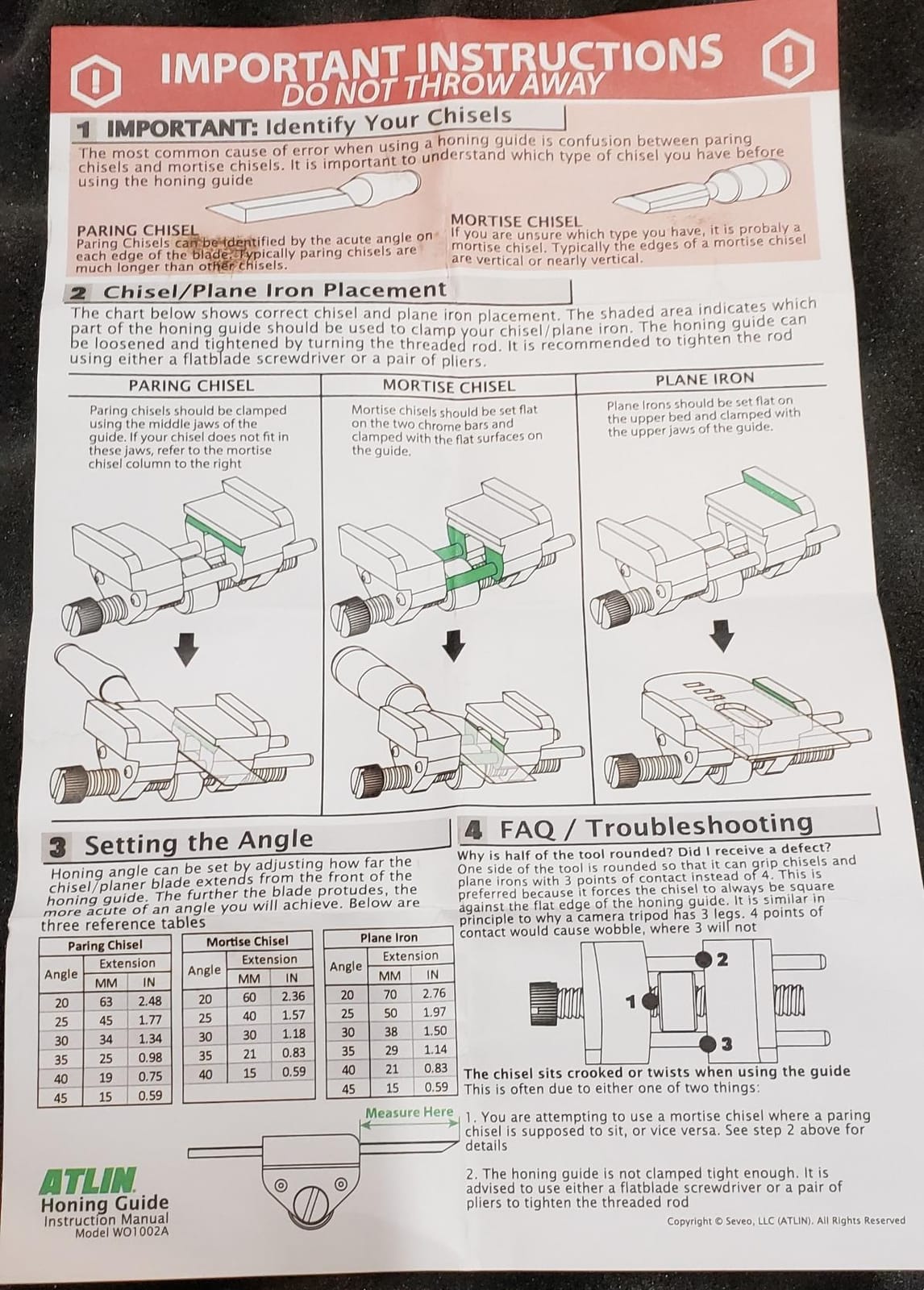 ATLIN Honing Guide - Sharpening Jig for Chisels and Planer Blades customer photo 2
