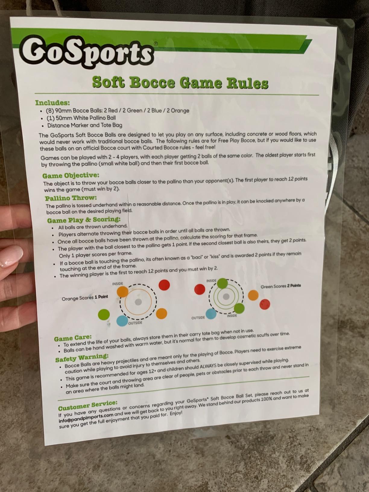 GoSports 90 mm Soft Bocce Set Includes 8 Weighted Balls, Pallino and Case, Play Indoors or Outdoors customer photo 2