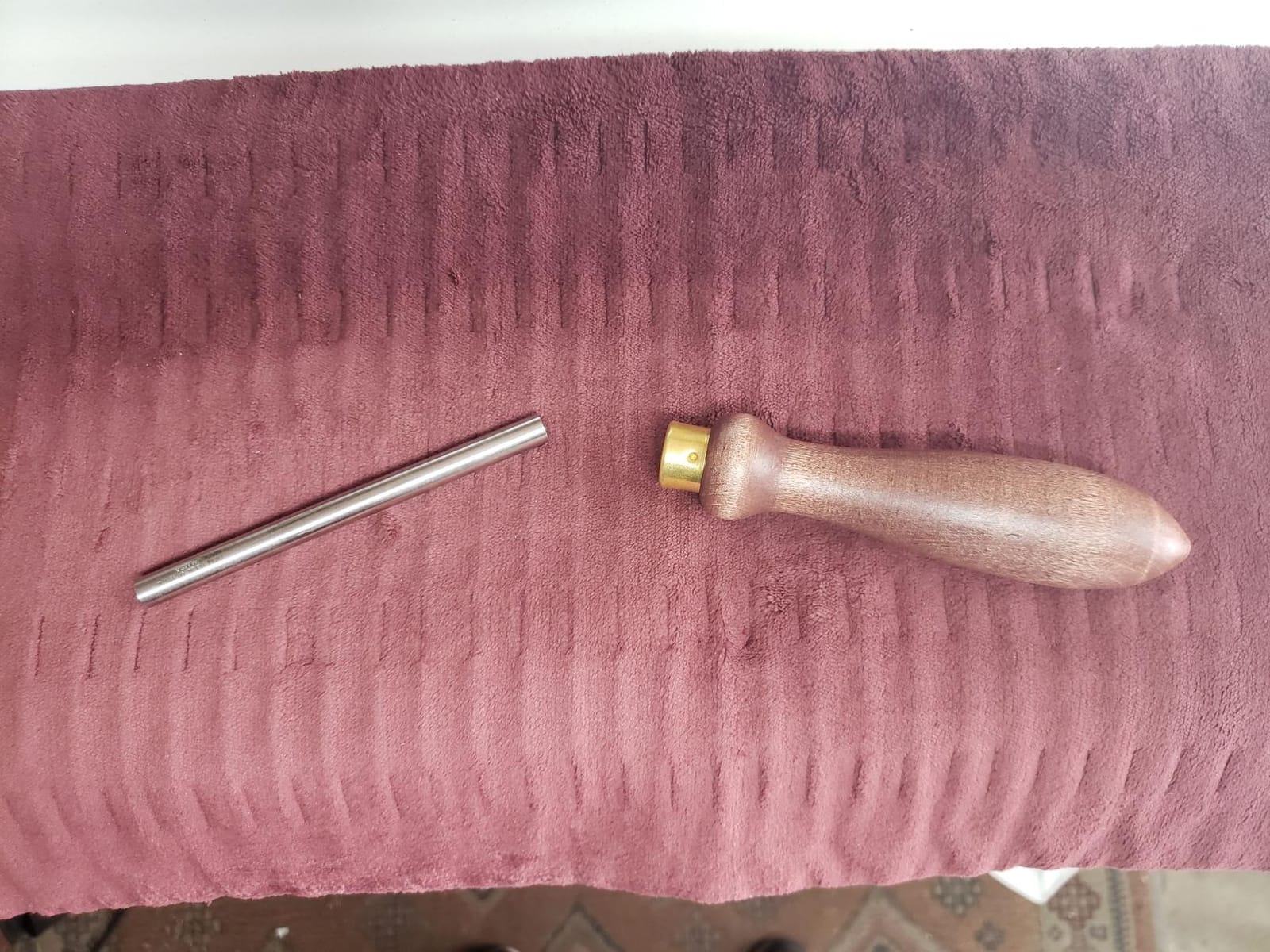 DFM Tool Works Cabinet Scraper Burnisher Tool - with Hard Maple Handle and Super Hard High Speed Steel Rod - Ideal for Card Scraper Burnishing and Woodworking Applications - Made in USA customer photo 1