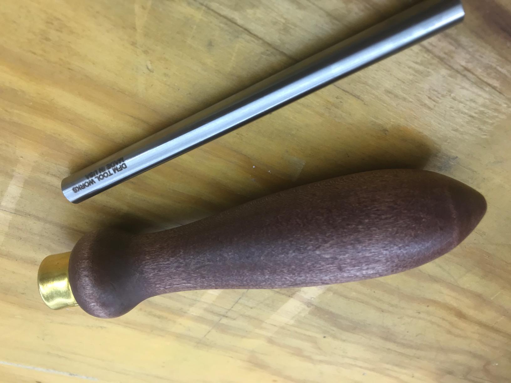 DFM Tool Works Cabinet Scraper Burnisher Tool - with Hard Maple Handle and Super Hard High Speed Steel Rod - Ideal for Card Scraper Burnishing and Woodworking Applications - Made in USA customer photo 2